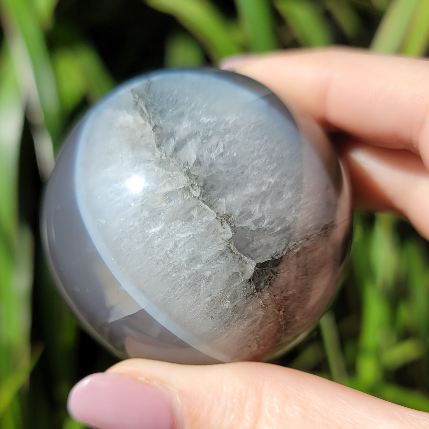 Black Onyx Sphere With Quartz: Grounded Elegance and Clear Energies