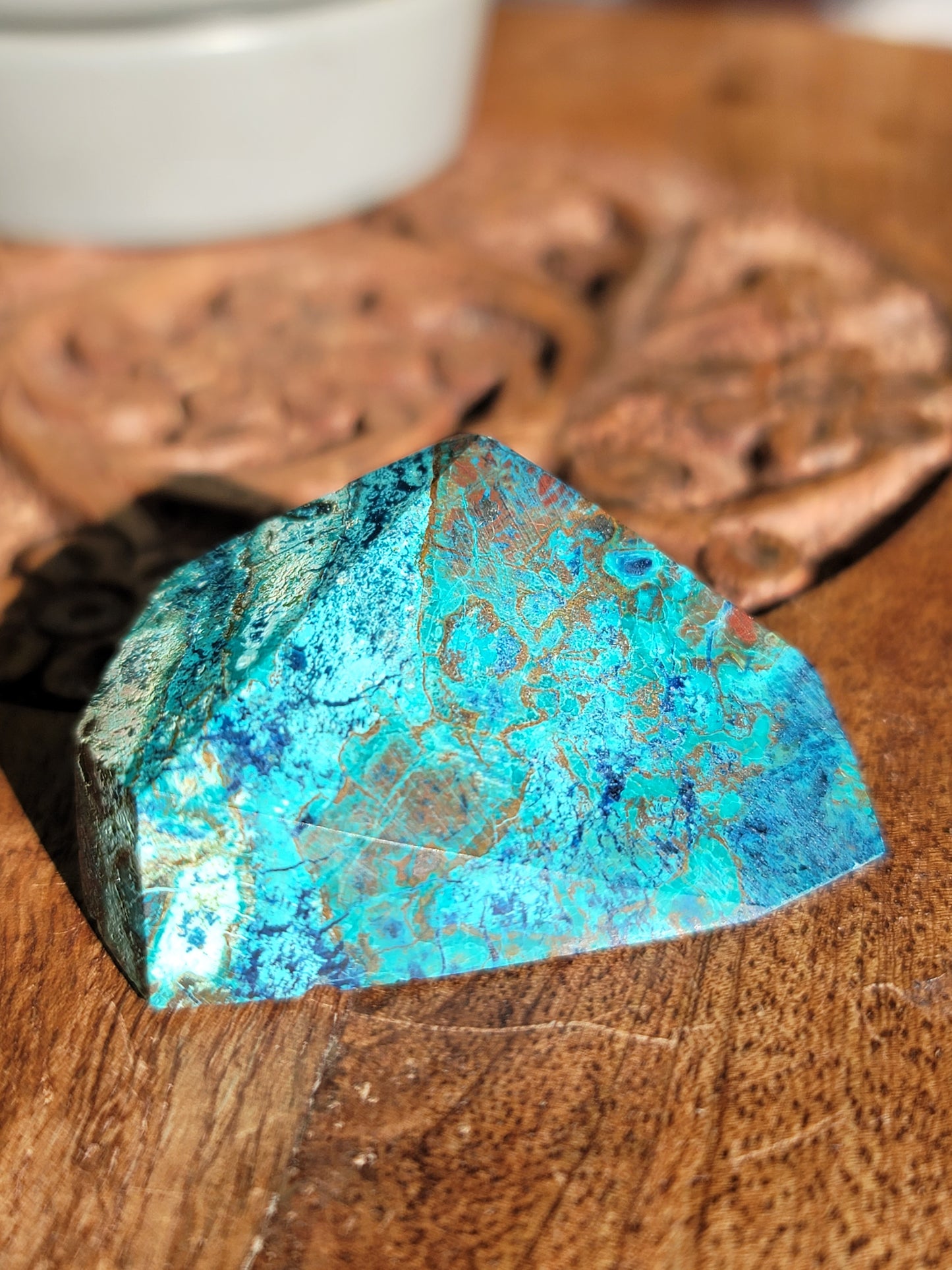 Azurite Chrysocolla Polished Freeform: Harmonious Blend of Tranquility and Insight