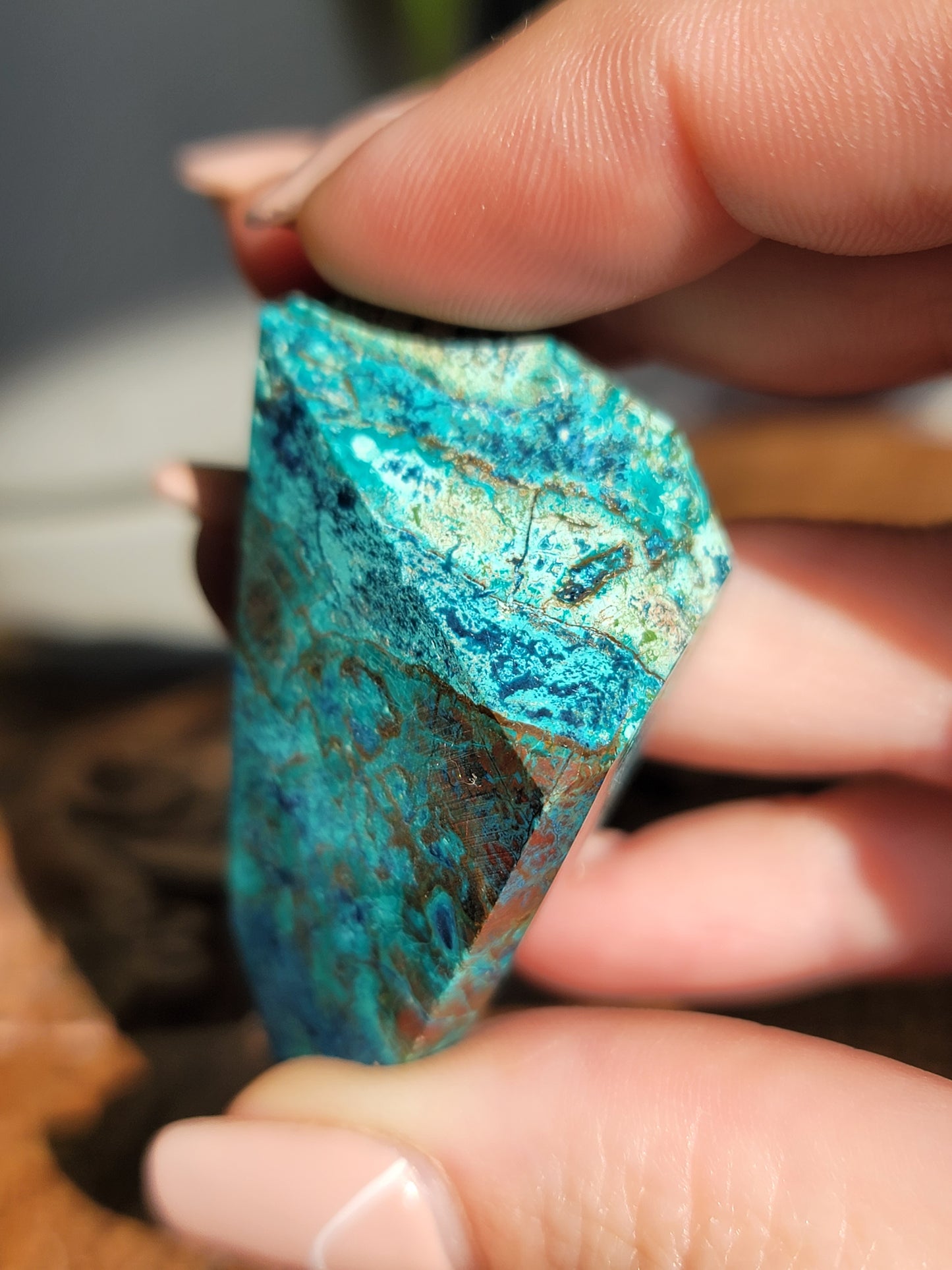 Azurite Chrysocolla Polished Freeform: Harmonious Blend of Tranquility and Insight