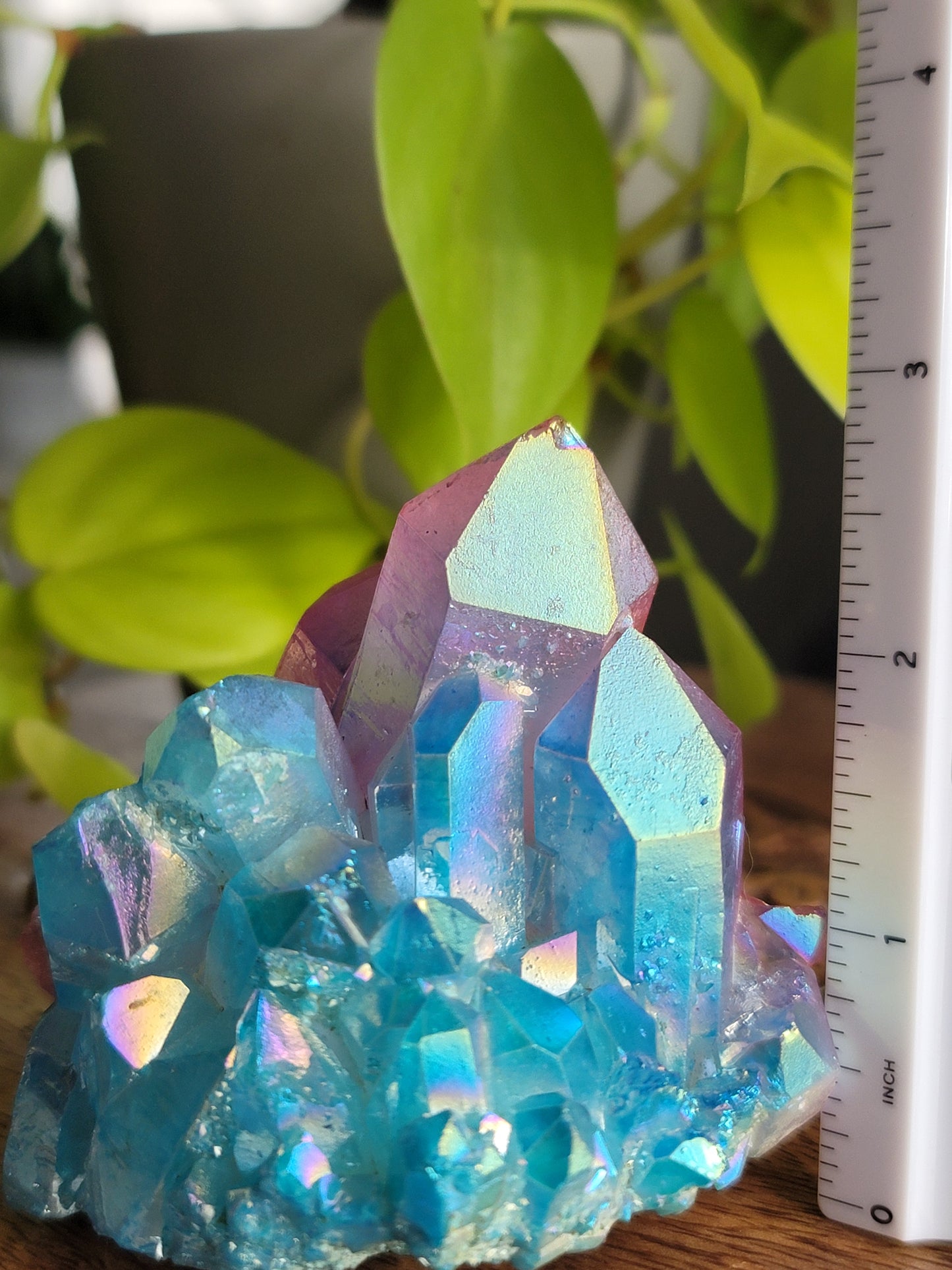 Aura Quartz Cluster: Radiant Spectrum of Healing Energies 3"