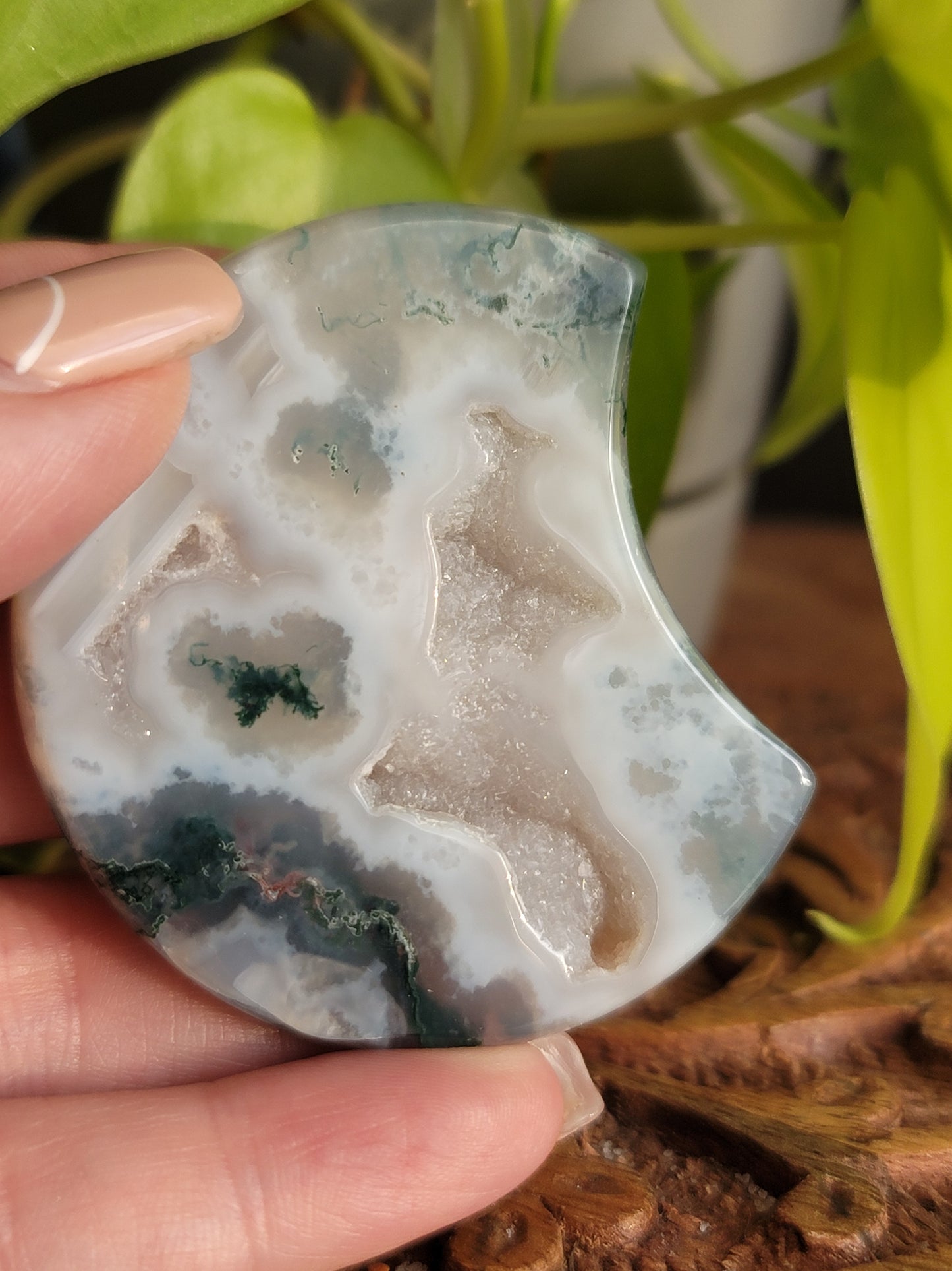 Moss Agate Moon: Nature's Tranquility and Grounding Energy
