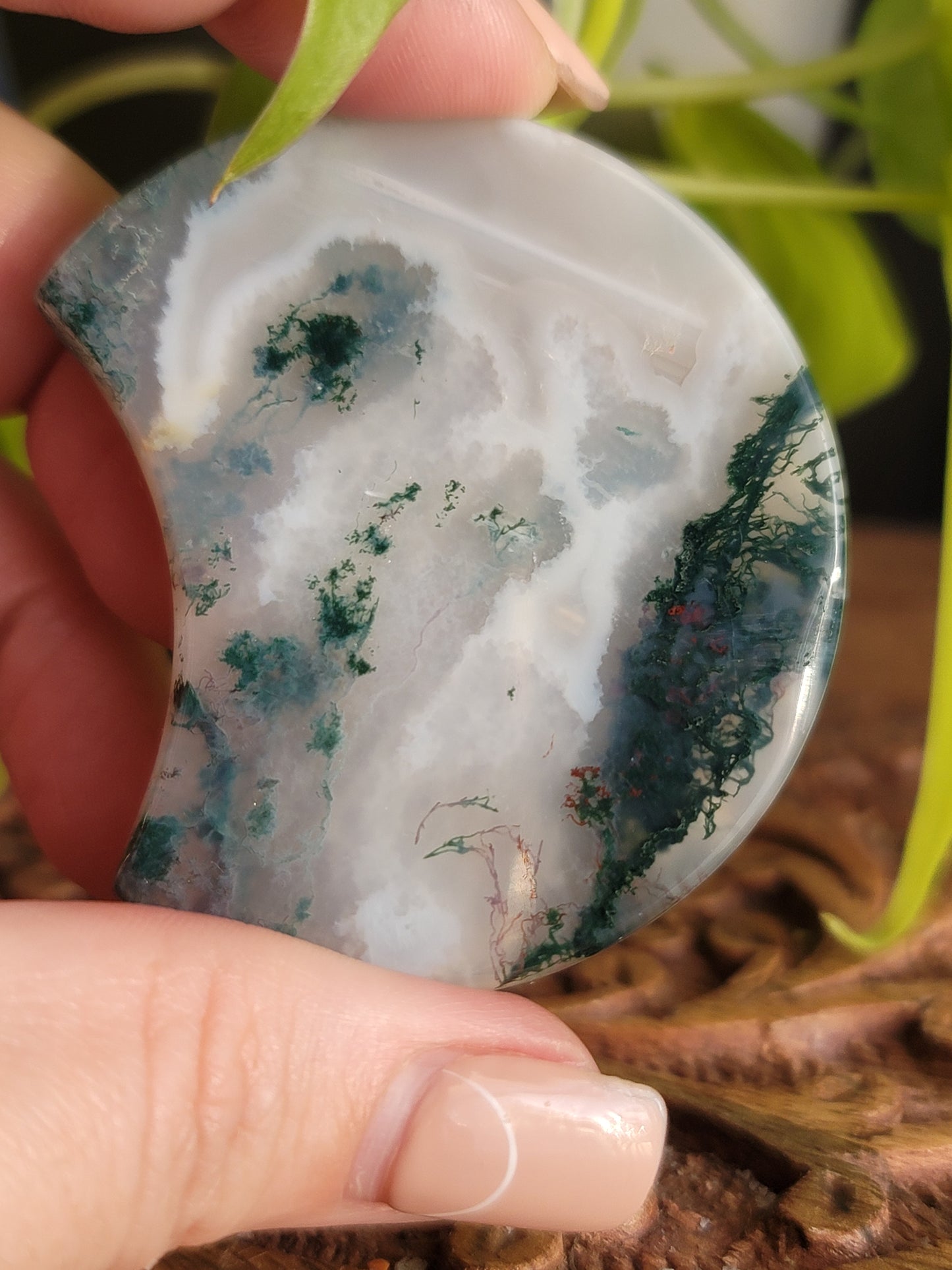 Moss Agate Moon: Nature's Tranquility and Grounding Energy