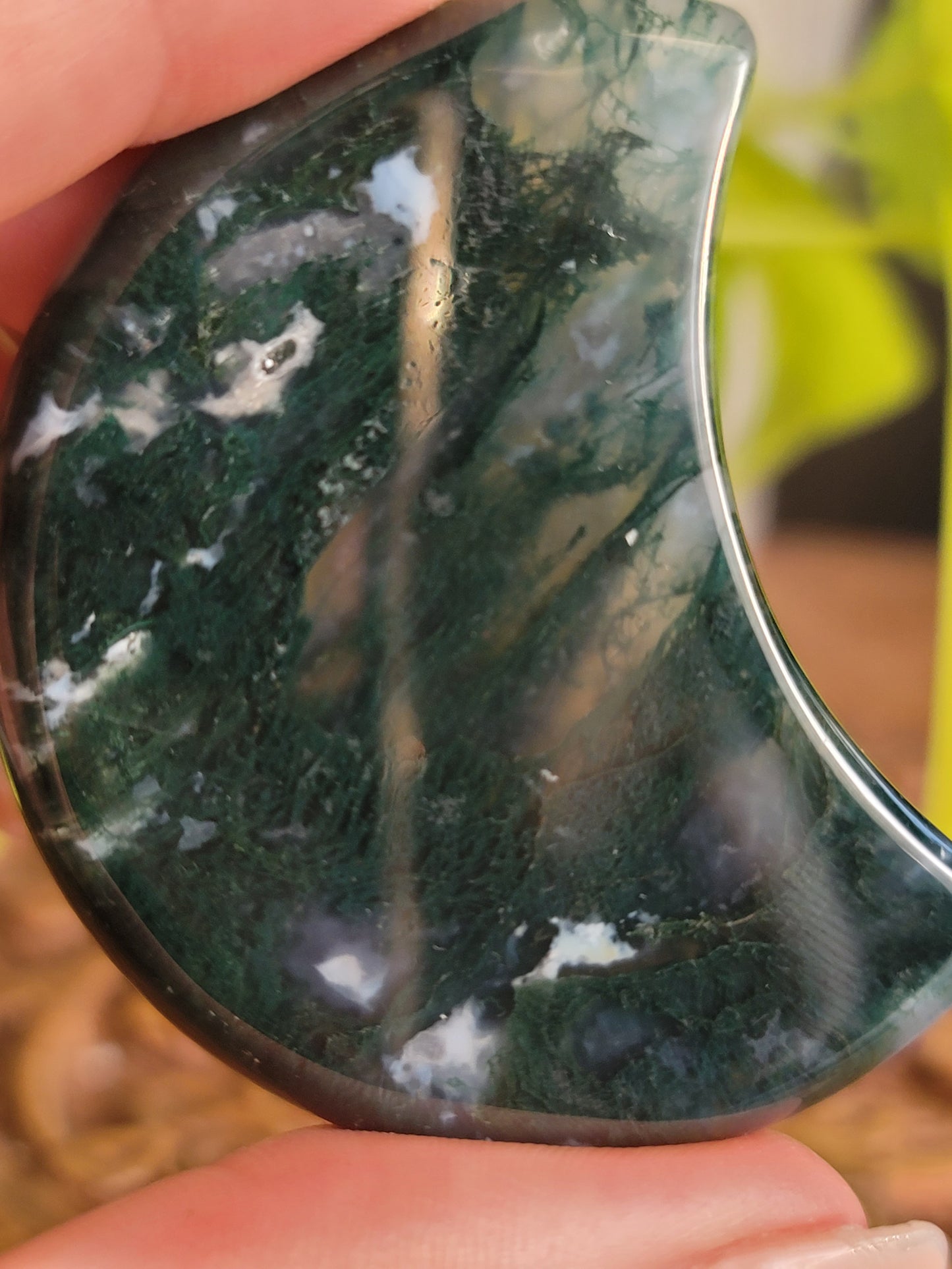 Moss Agate Moon: Nature's Tranquility and Grounding Energy