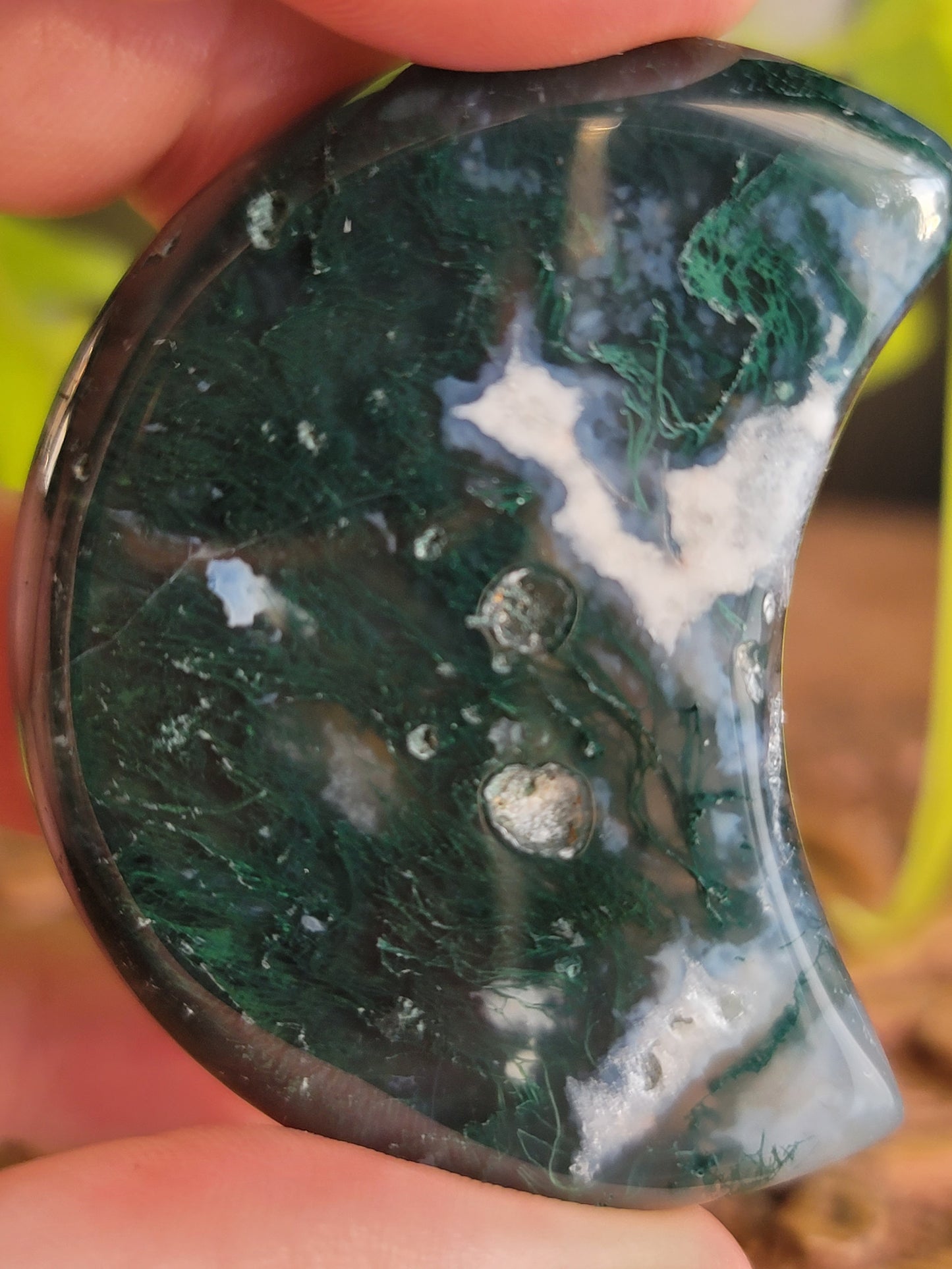 Moss Agate Moon: Nature's Tranquility and Grounding Energy