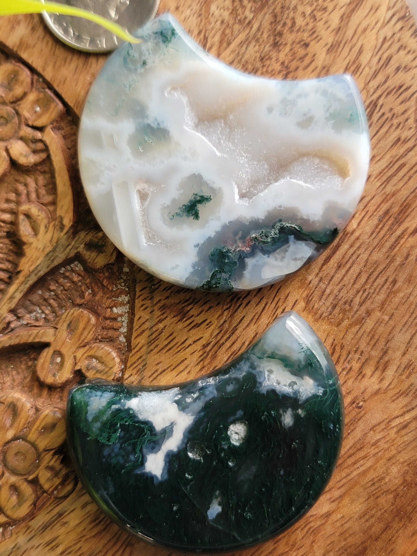 Moss Agate Moon: Nature's Tranquility and Grounding Energy