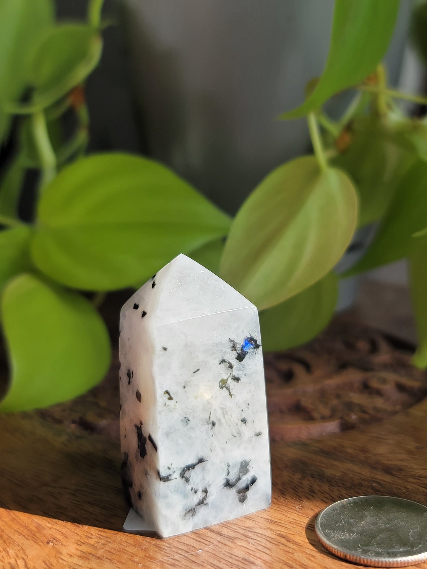 Rainbow Moonstone Tower: A Beacon of Intuitive Light and Protection