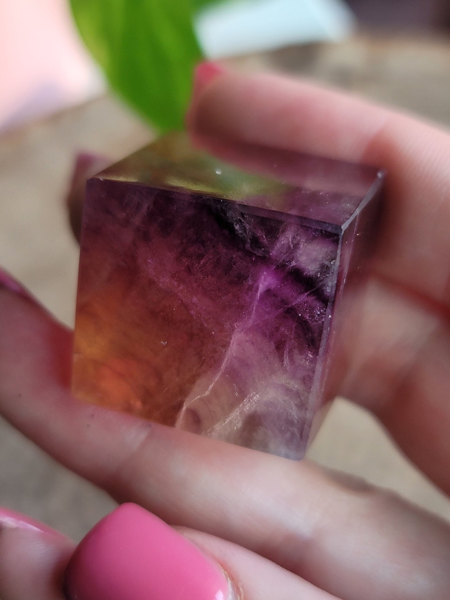 Fluorite Mineral Cube: Nature's Geometric Elegance