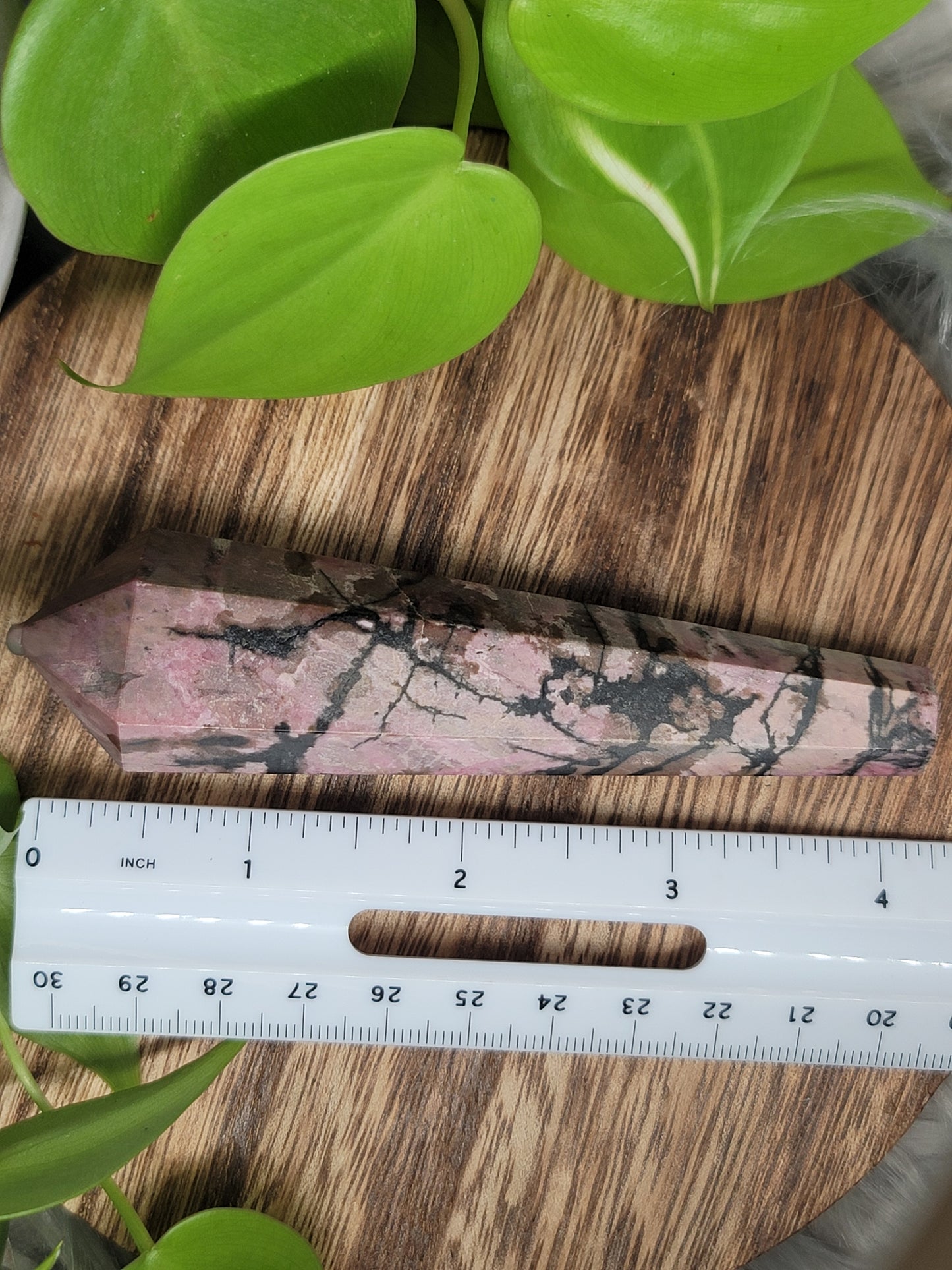 Rhodonite Wand – Crystal for Emotional Healing & Inner Strength