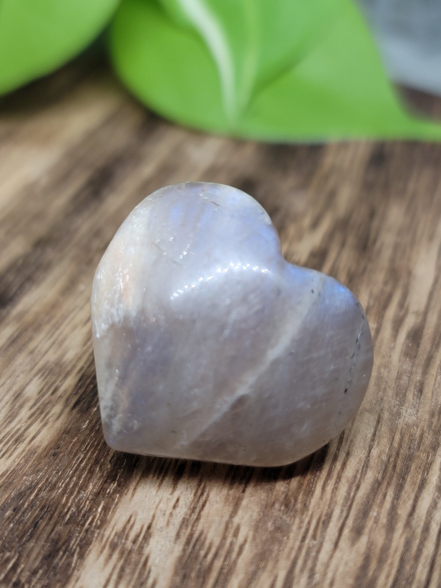 Moonstone Puffy Heart: Illuminating Love and Intuition