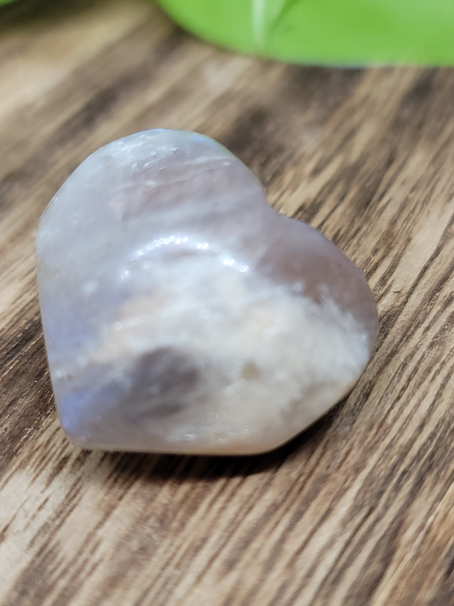 Moonstone Puffy Heart: Illuminating Love and Intuition