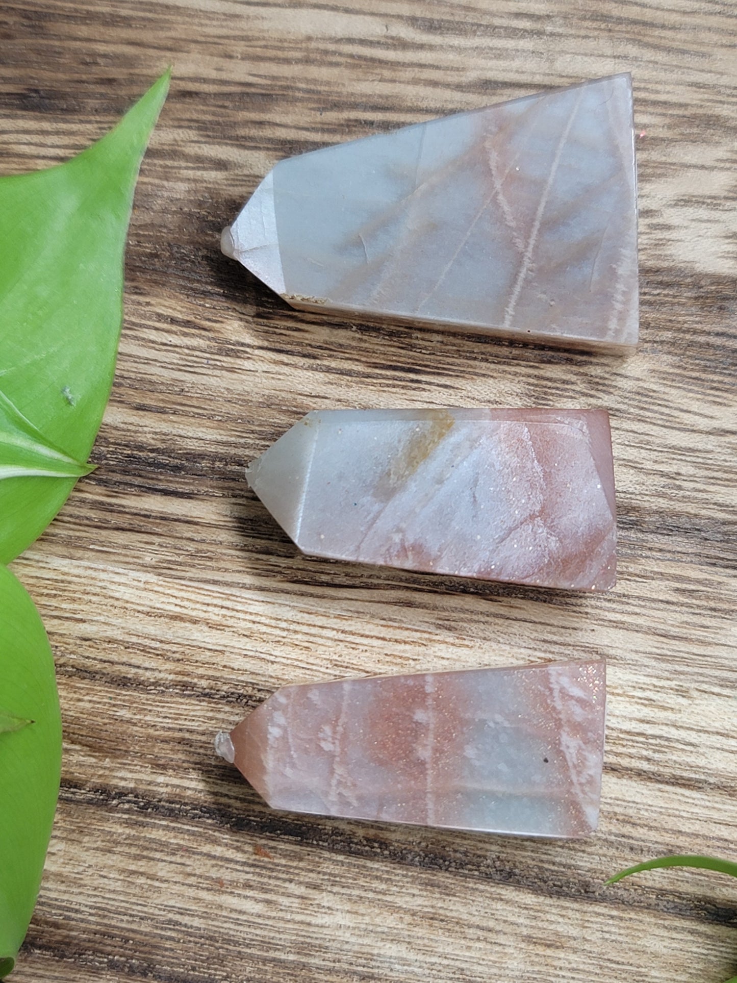 Peach Moonstone Sunstone Point: Radiant Joy and Inner Glow