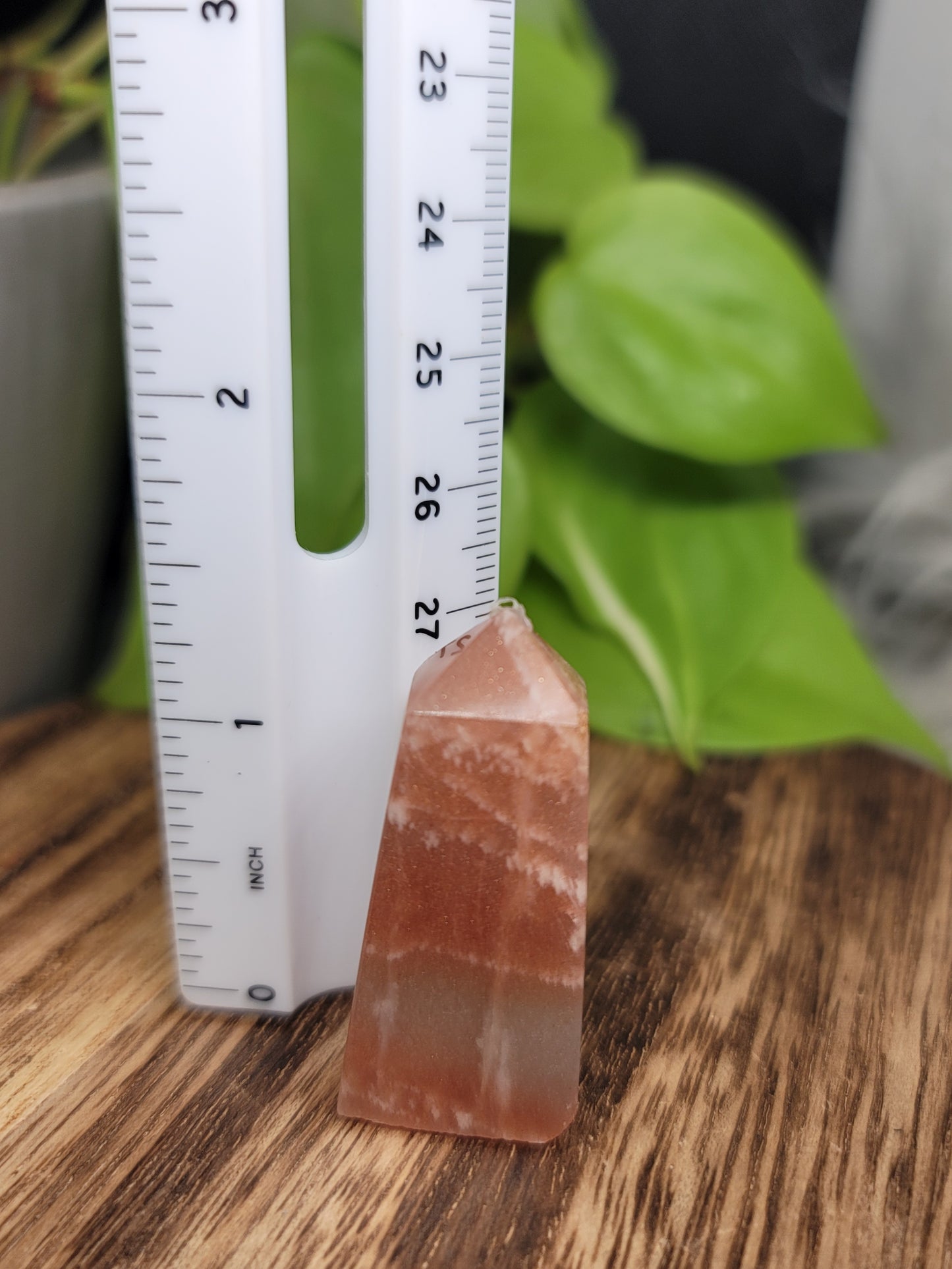 Peach Moonstone Sunstone Point: Radiant Joy and Inner Glow