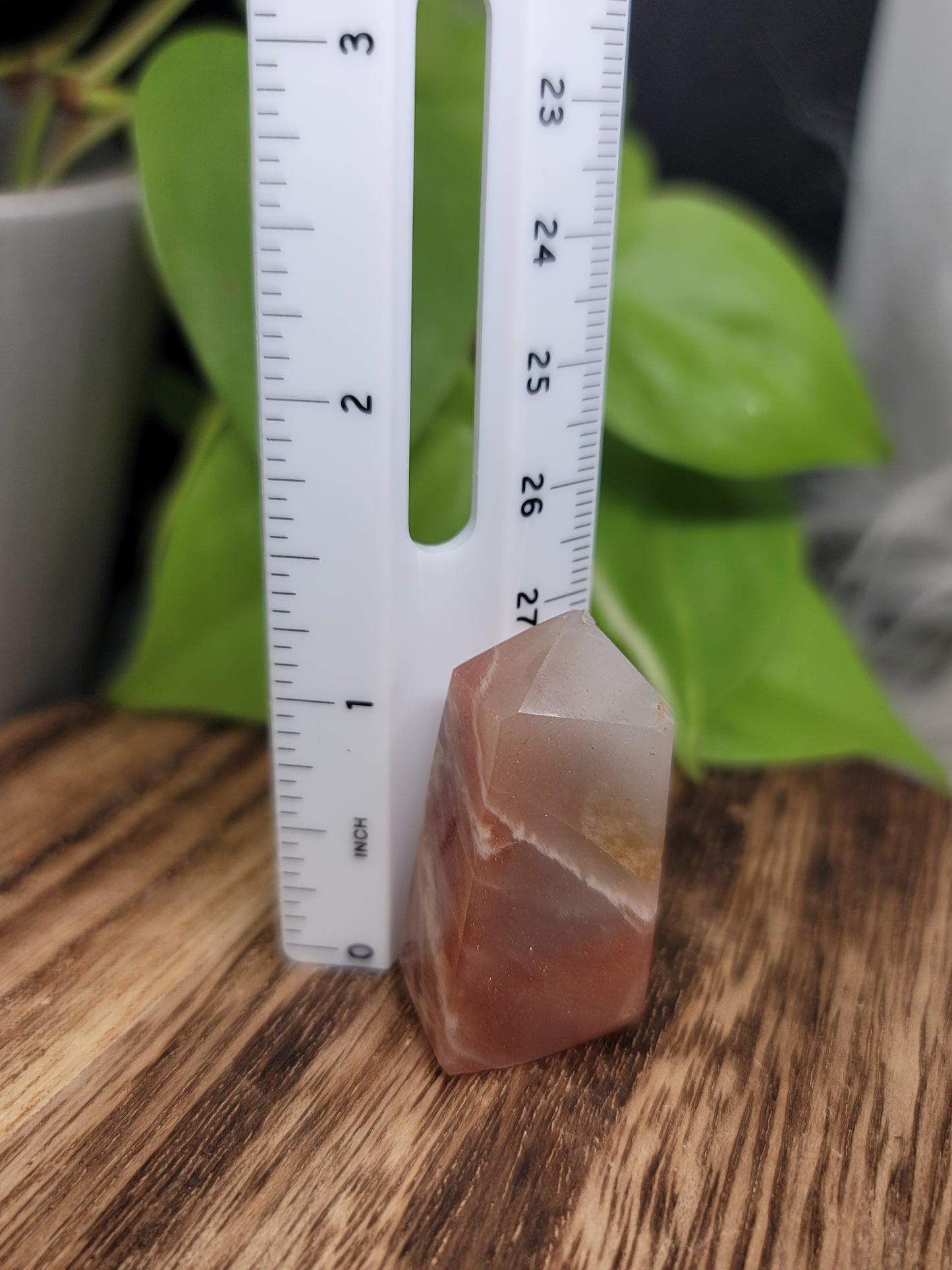 Peach Moonstone Sunstone Point: Radiant Joy and Inner Glow