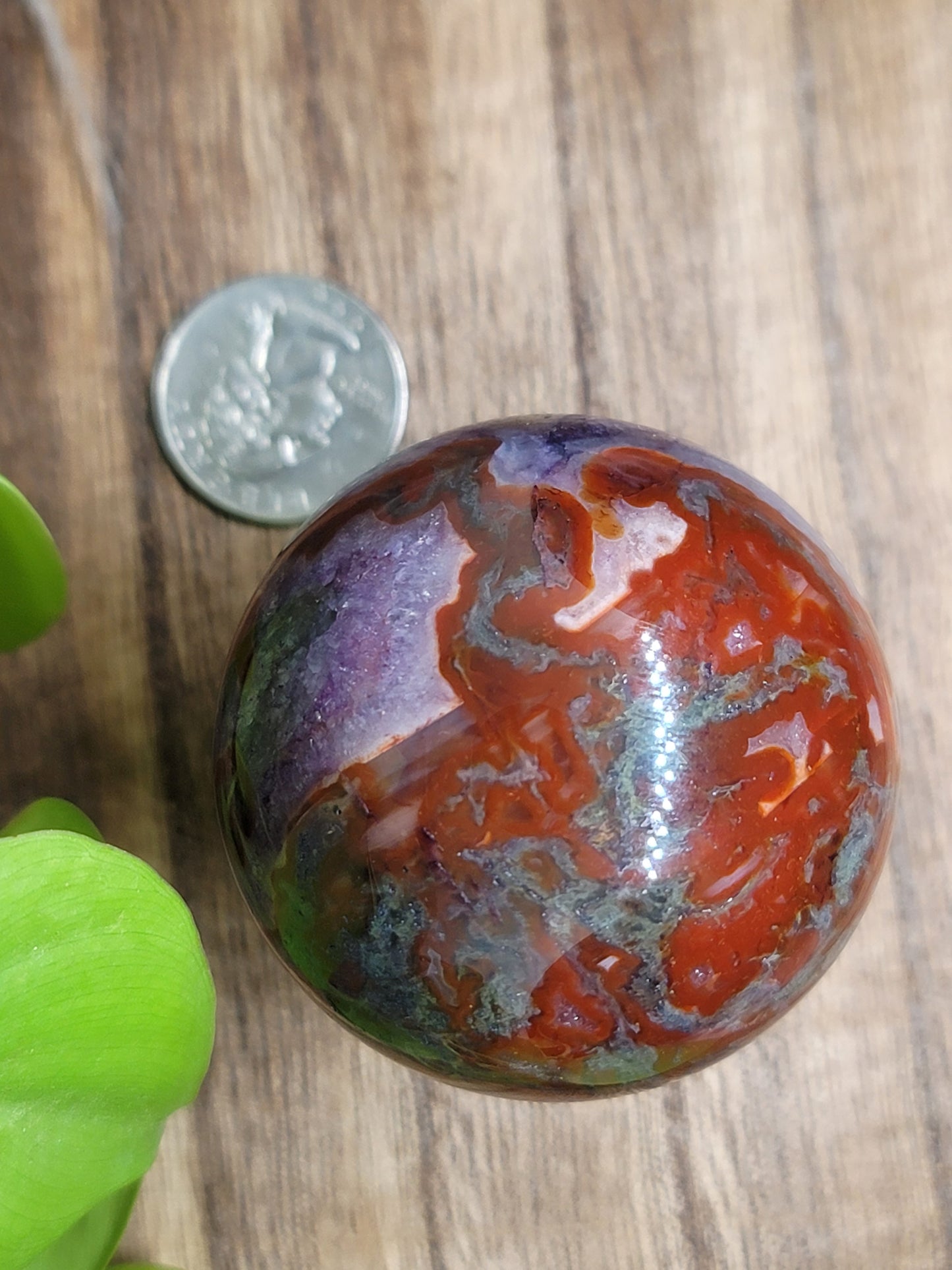Druzy Moss Agate Sphere: Earthy Serenity and Natural Harmony