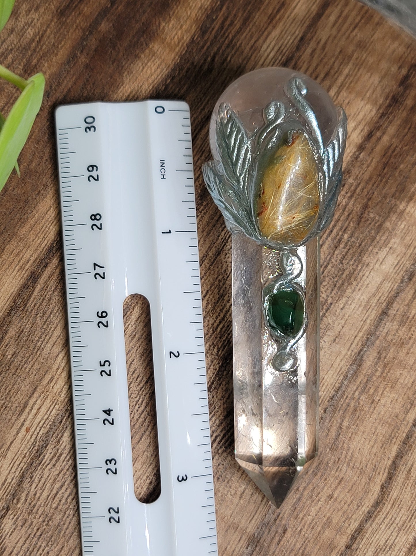 Handcrafted Quartz & Rose Quartz Wand – Unique Energy Tool for Healing & Manifestation