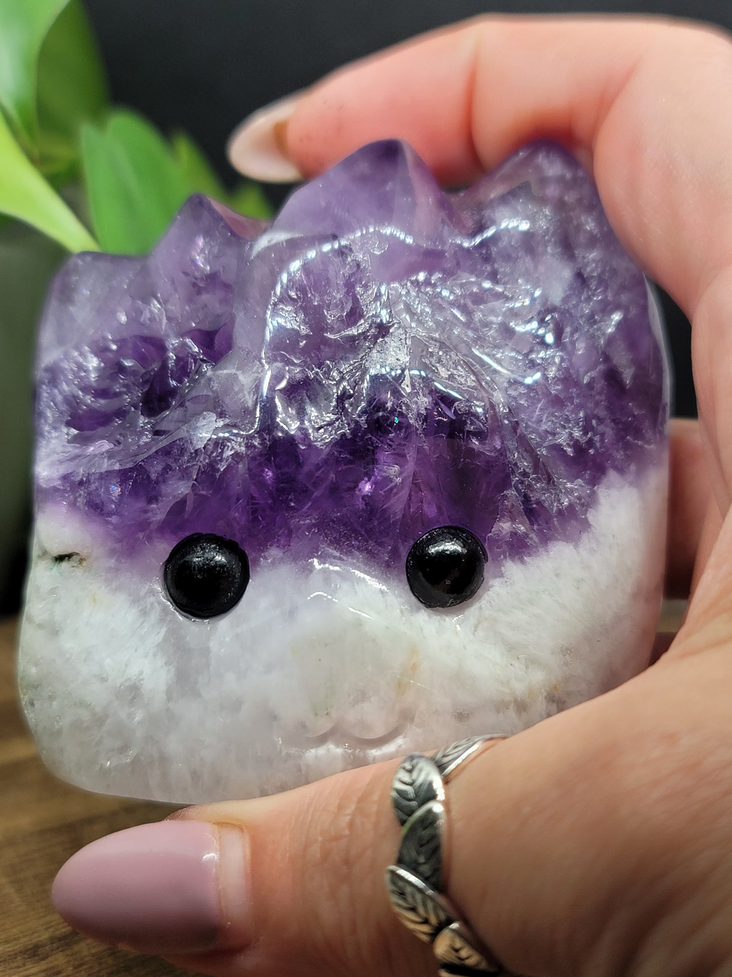 Amethyst Hedgehog: Natural Serenity and Protective Energy