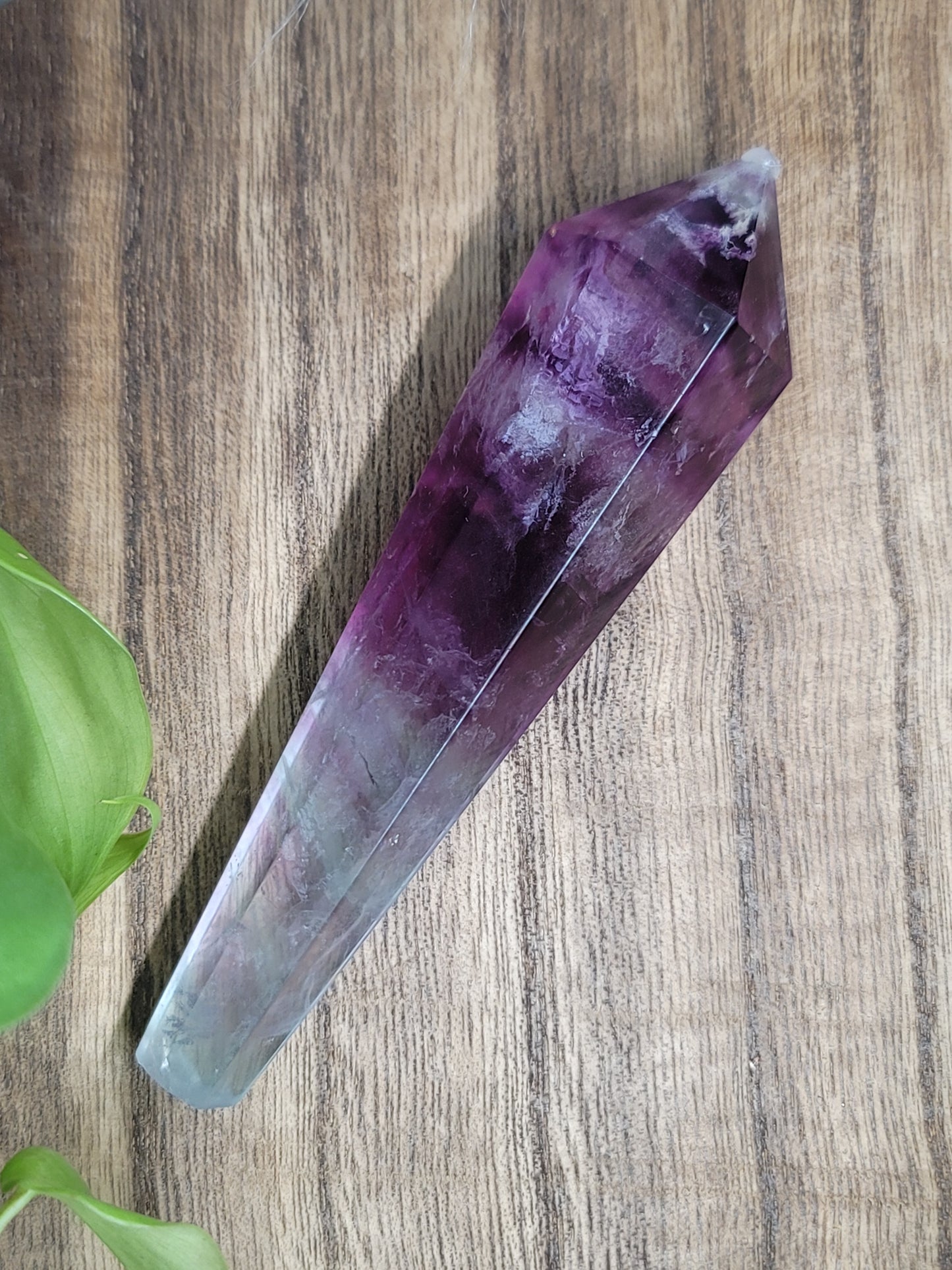 Watermelon Fluorite Wand – Crystal for Focus, Balance & Emotional Healing