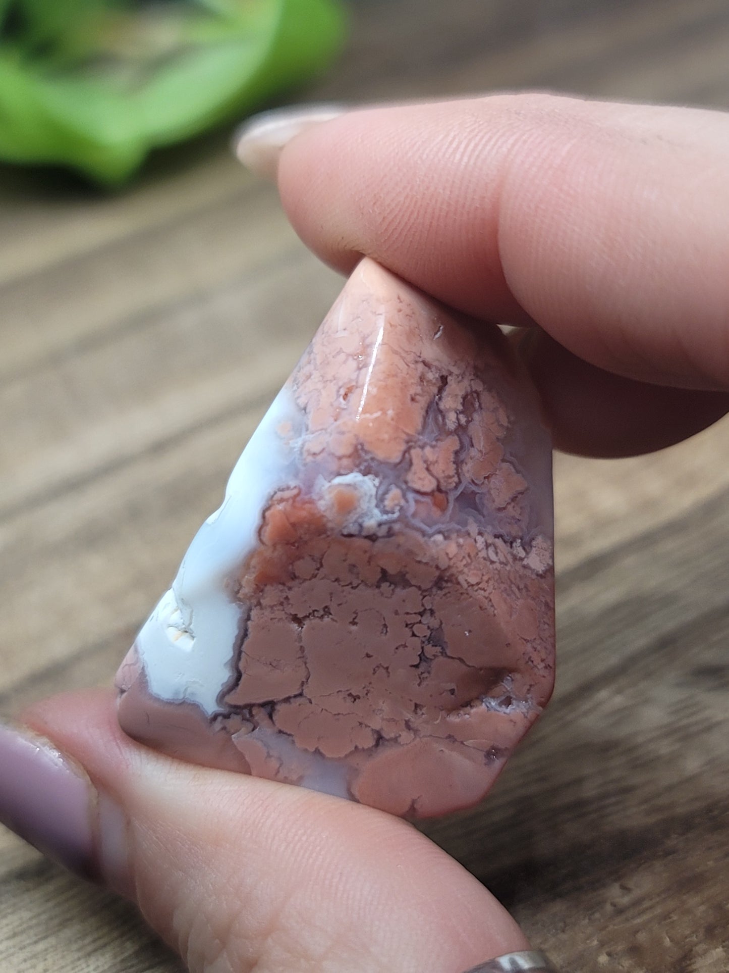 Pink Agate Freeform with Druzy – Calming & Heart-Healing Crystal