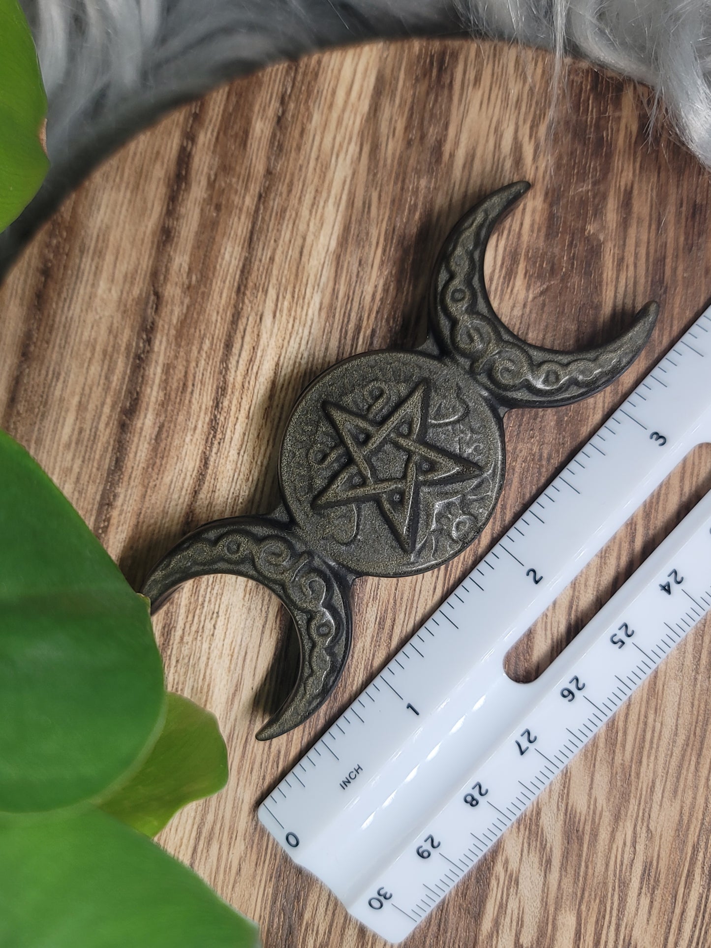Obsidian Triple Moon Goddess | Divine Feminine Power, Protection & Rebirth
