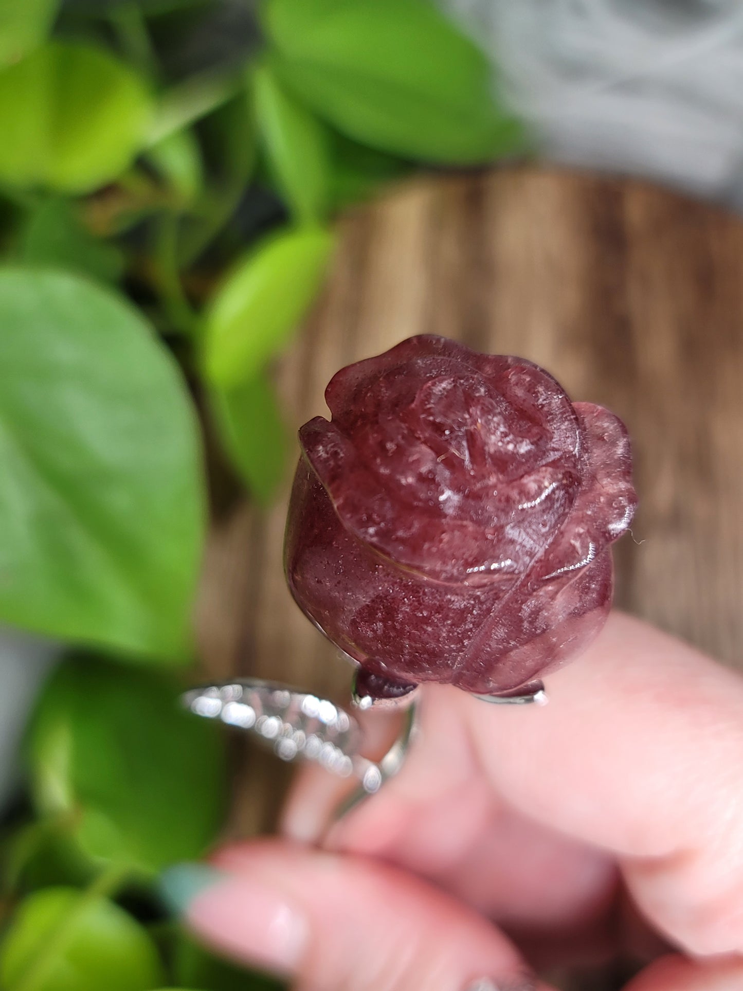 Mini Crystal Rose Carving – Self-Love, Strength & Renewal (6”)