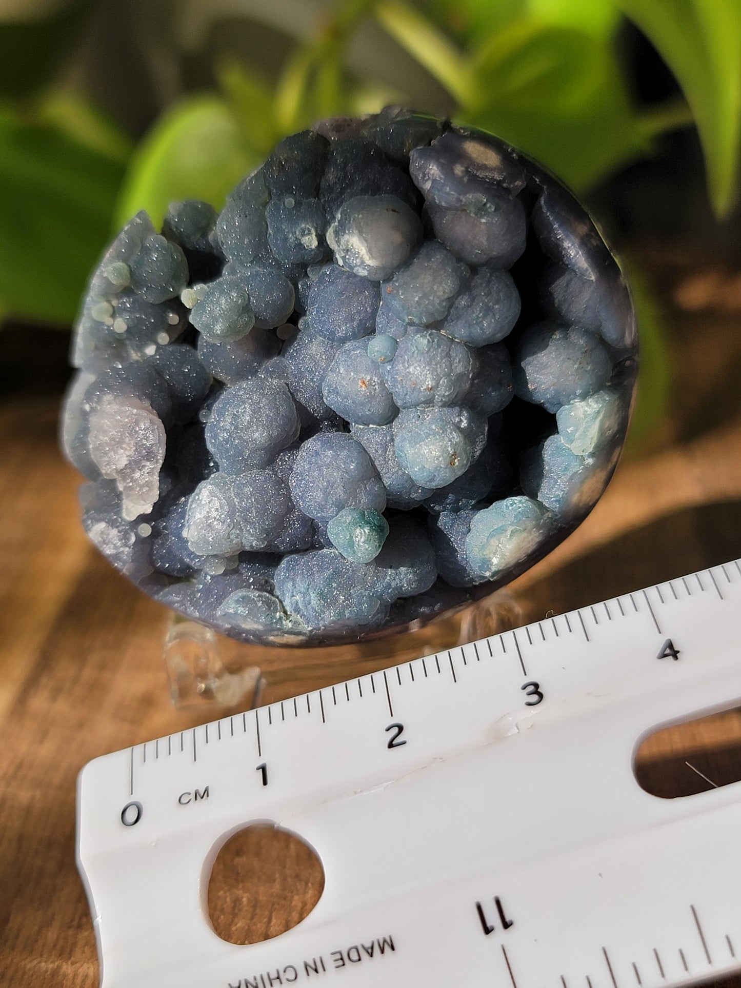Druzy grape agate egg with grape bubbles