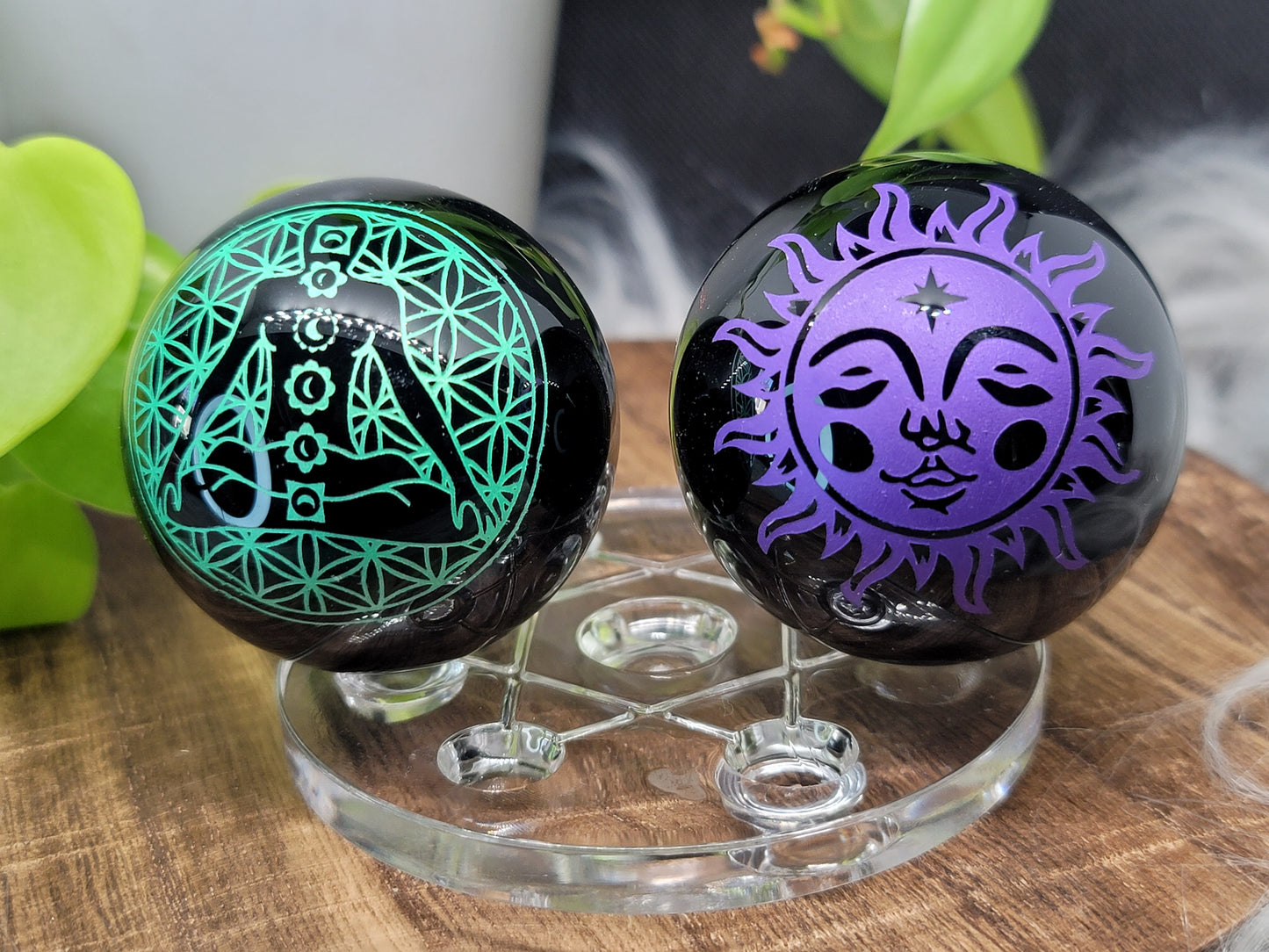 Obsidian Meditation Sphere: Grounding and Protection
