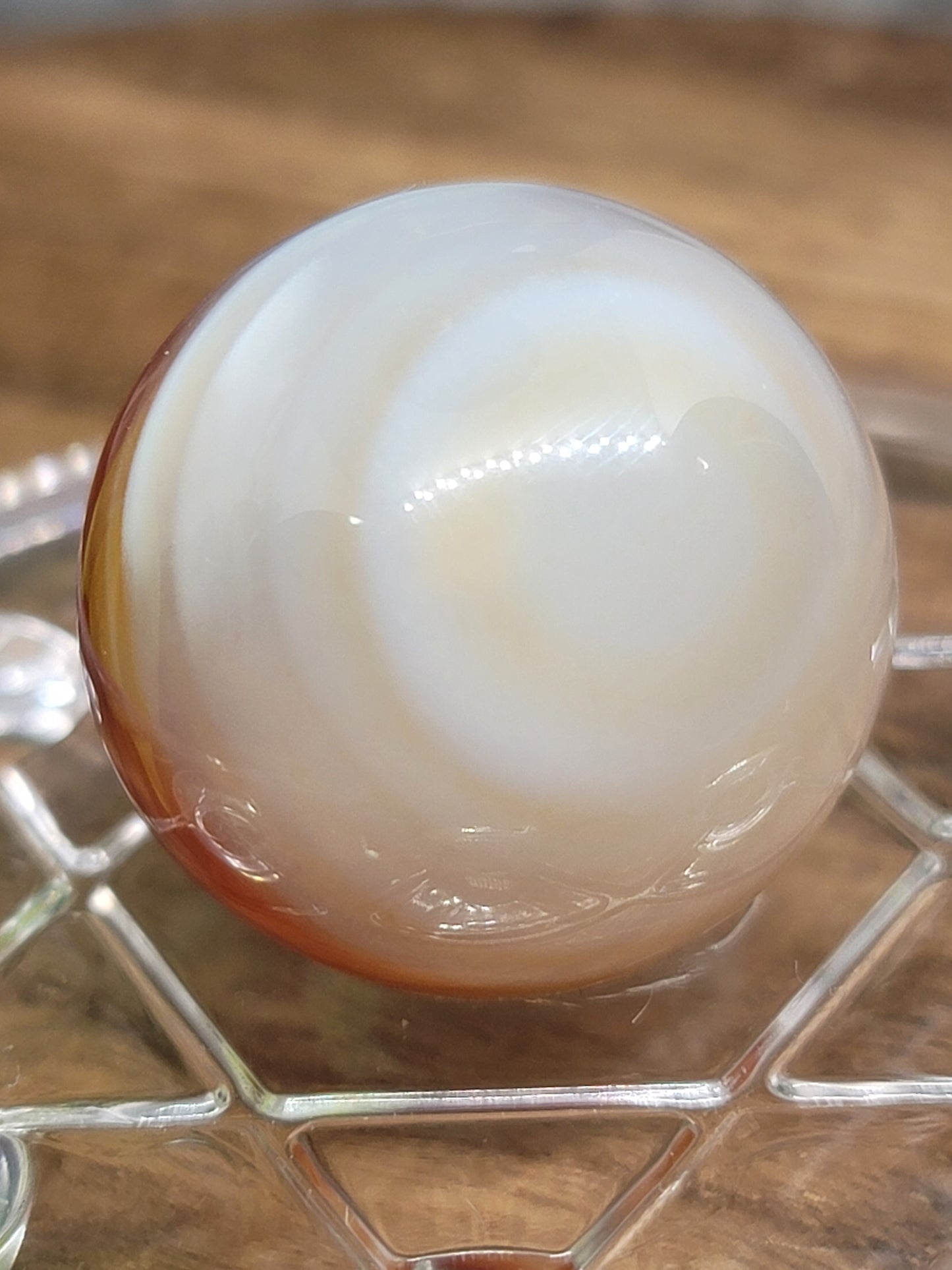 Banded Carnelian Sphere: Vitality and Emotional Balance