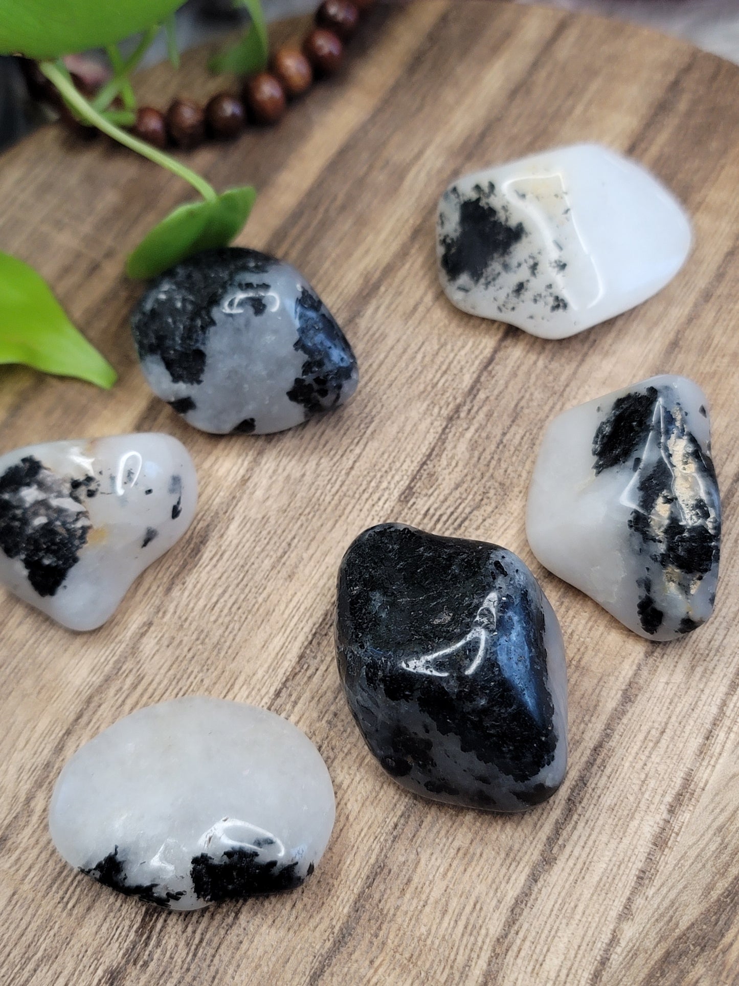 Tourmalinated Quartz Tumble – Protection, Clarity & Emotional Strength