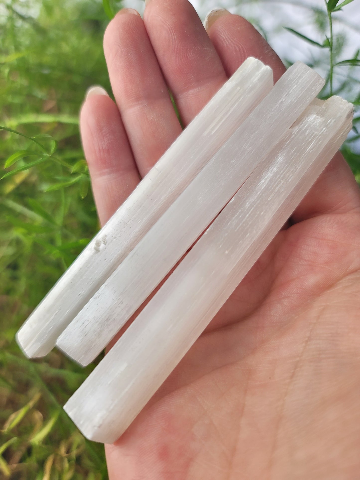 Selenite Stick Satin Spar for Energy Clearing Aura Cleansing and Spiritual Light