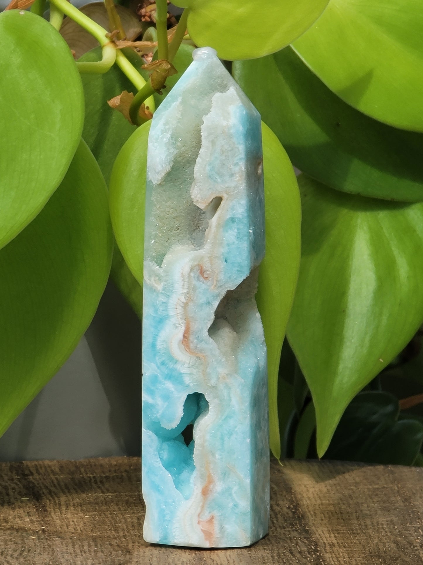 Hemimorphite Point for Communication Emotional Healing and Inner Truth