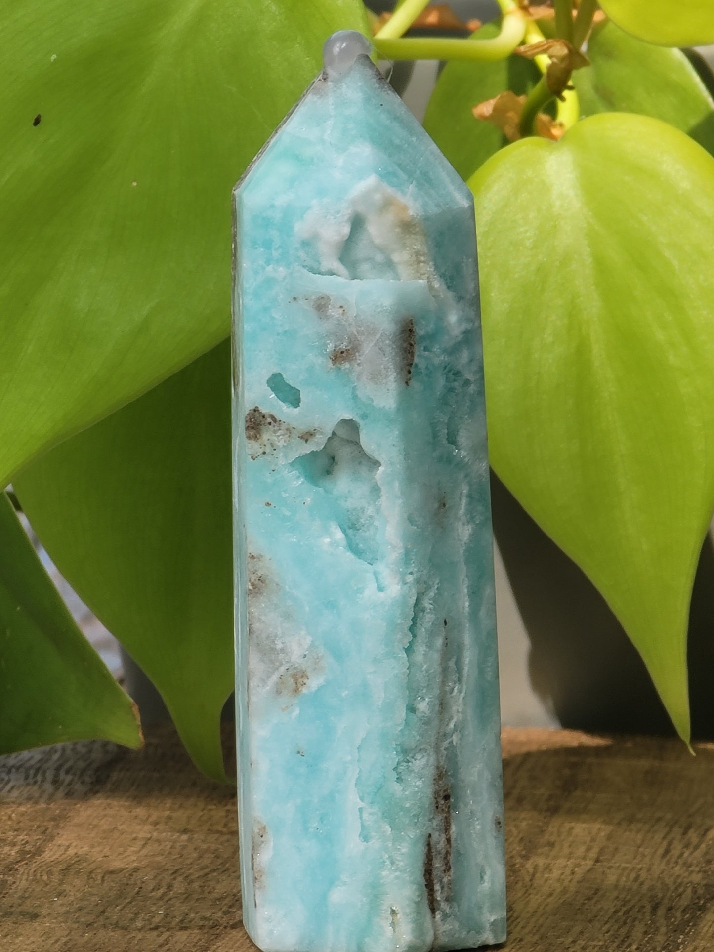Hemimorphite Point for Communication Emotional Healing and Inner Truth