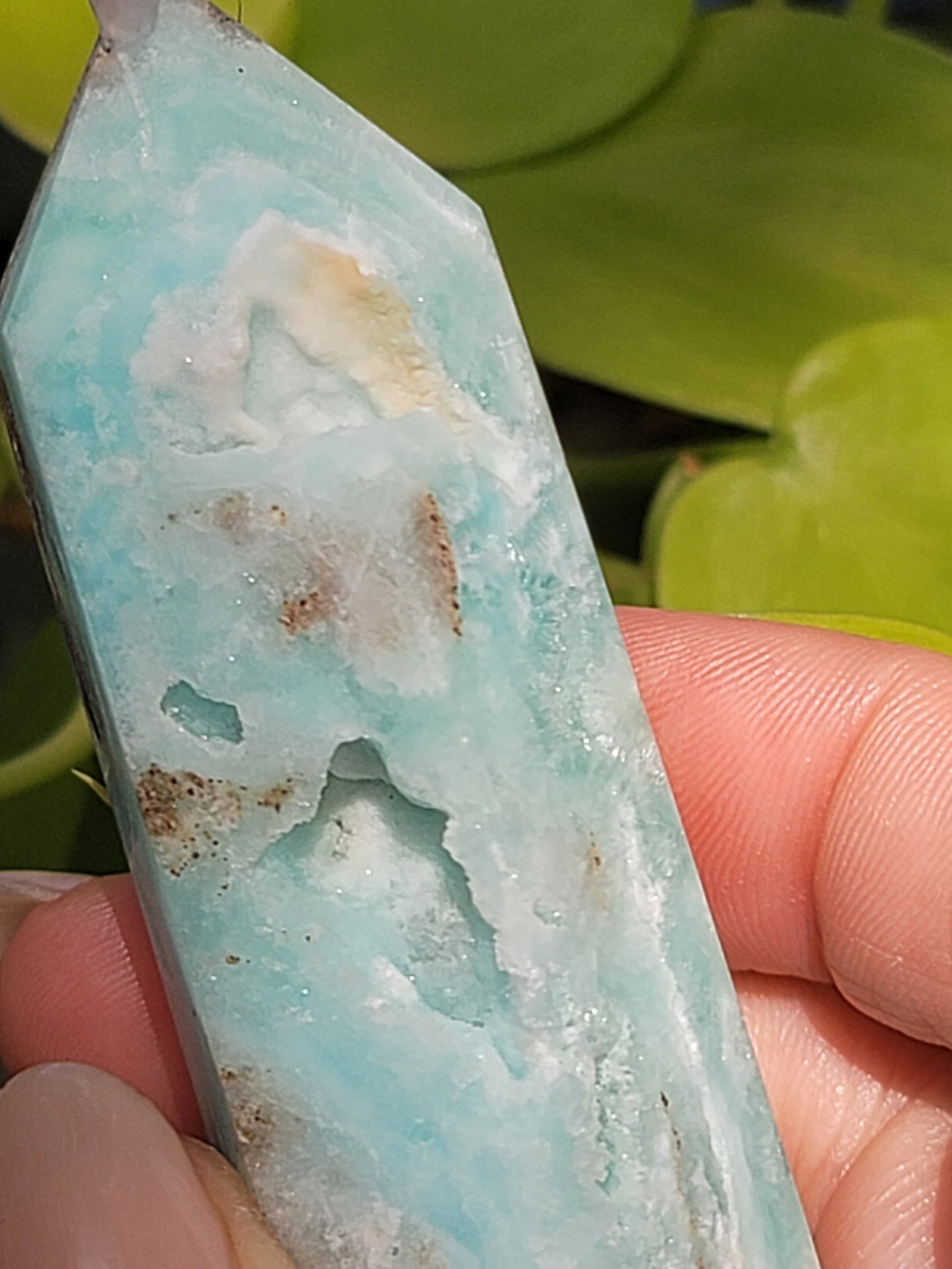 Hemimorphite Point for Communication Emotional Healing and Inner Truth