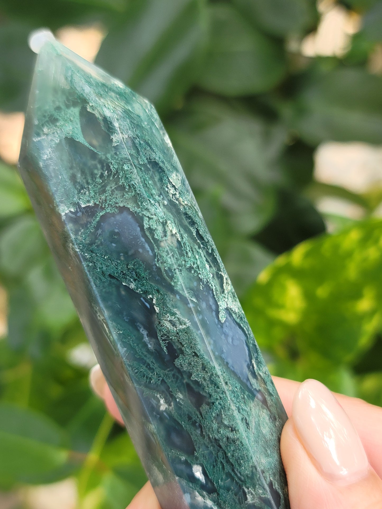 Moss Agate Tower: Ground Your Spirit and Grow in Alignment