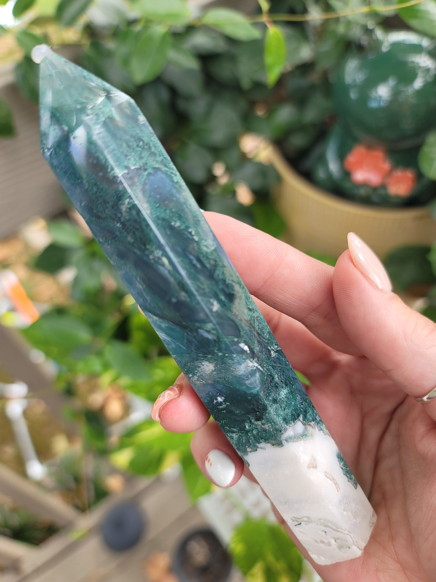 Moss Agate Tower: Ground Your Spirit and Grow in Alignment
