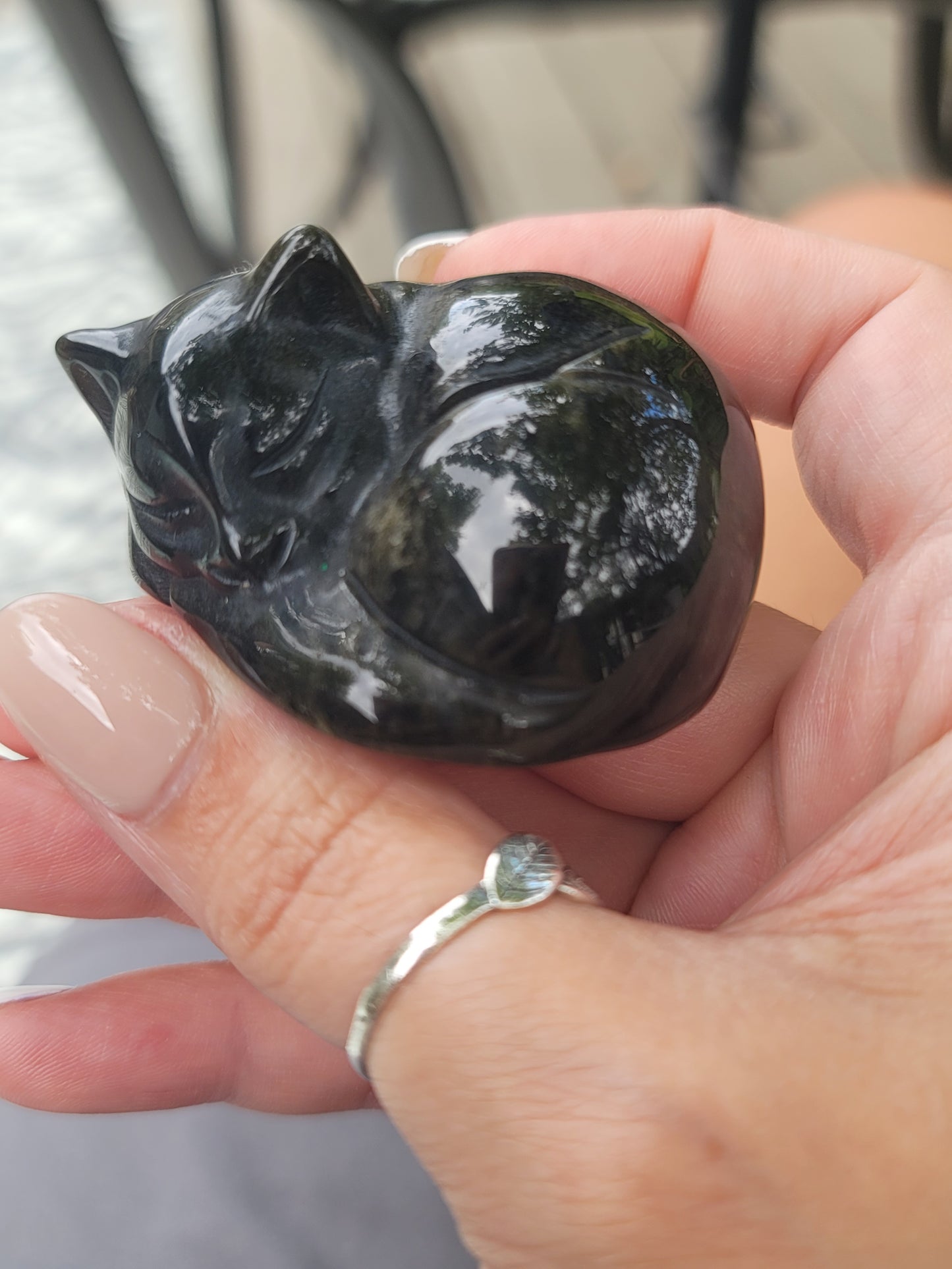 Black Obsidian Cat Protection, Intuition & Independent Energy