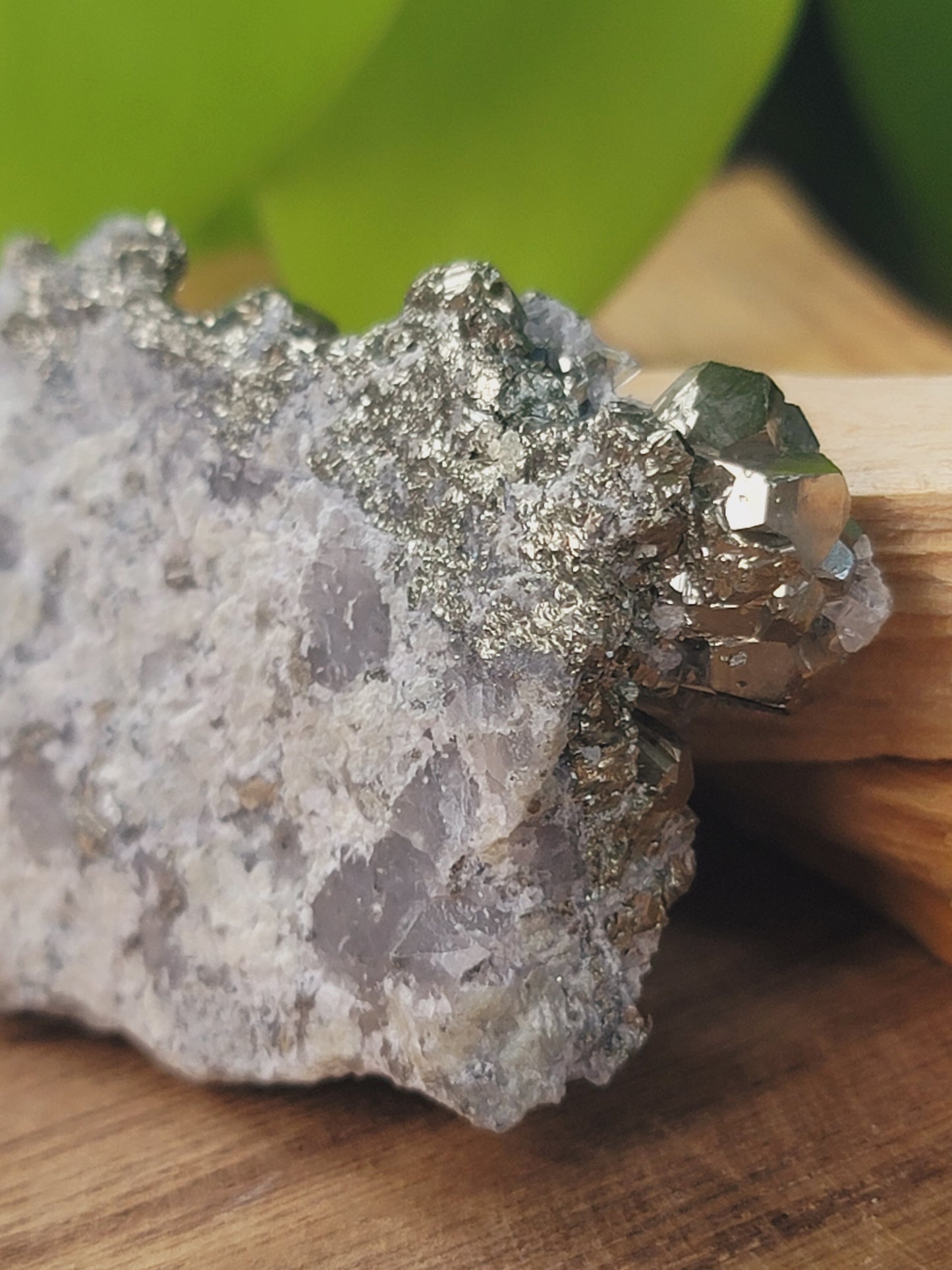 Pyrite Cube in Quartz Matrix Specimen for Abundance Manifestation and Energetic Strength