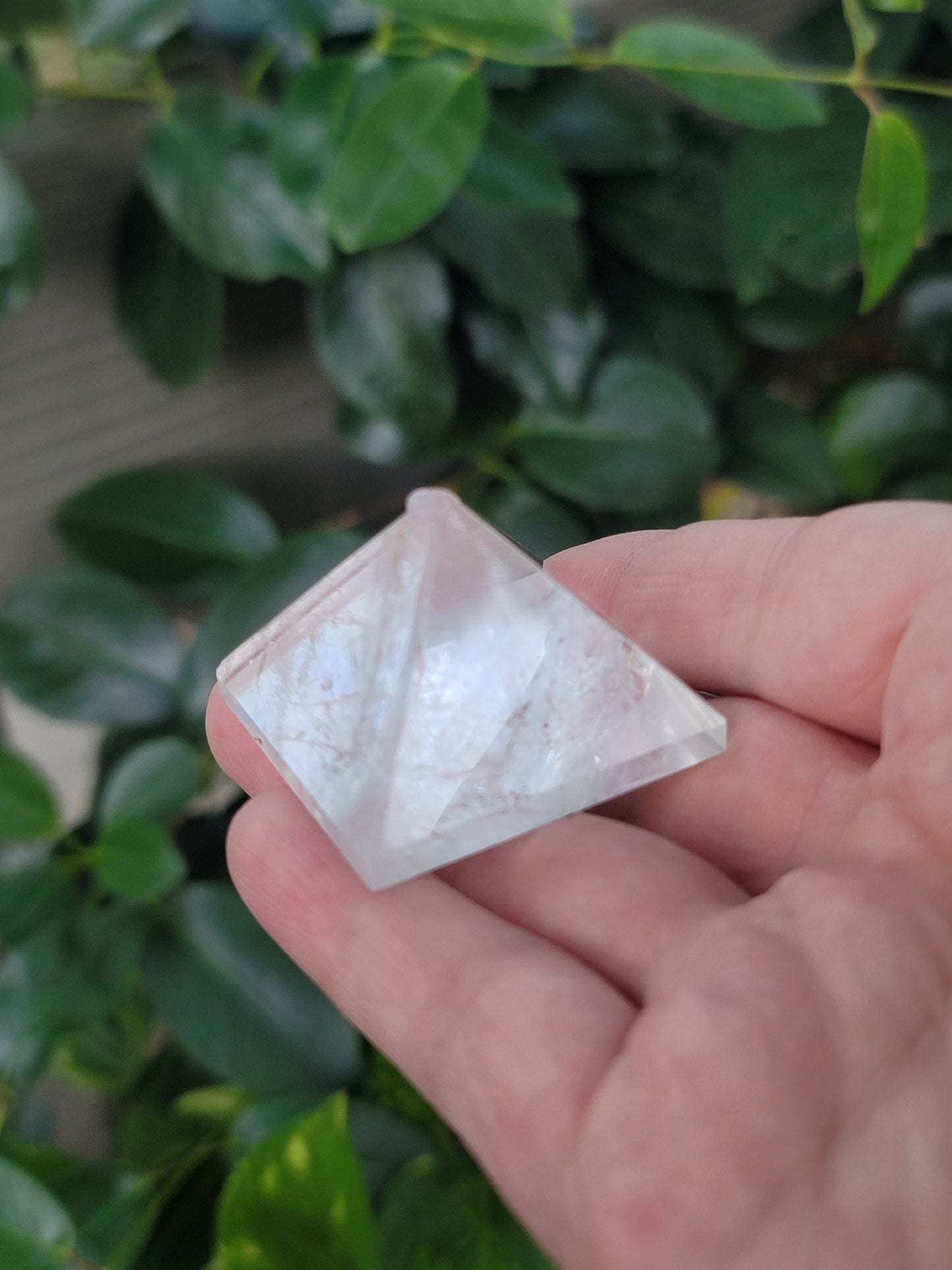 Clear Quartz Pyramid 2 Inch for Manifestation Clarity and Energy Amplification