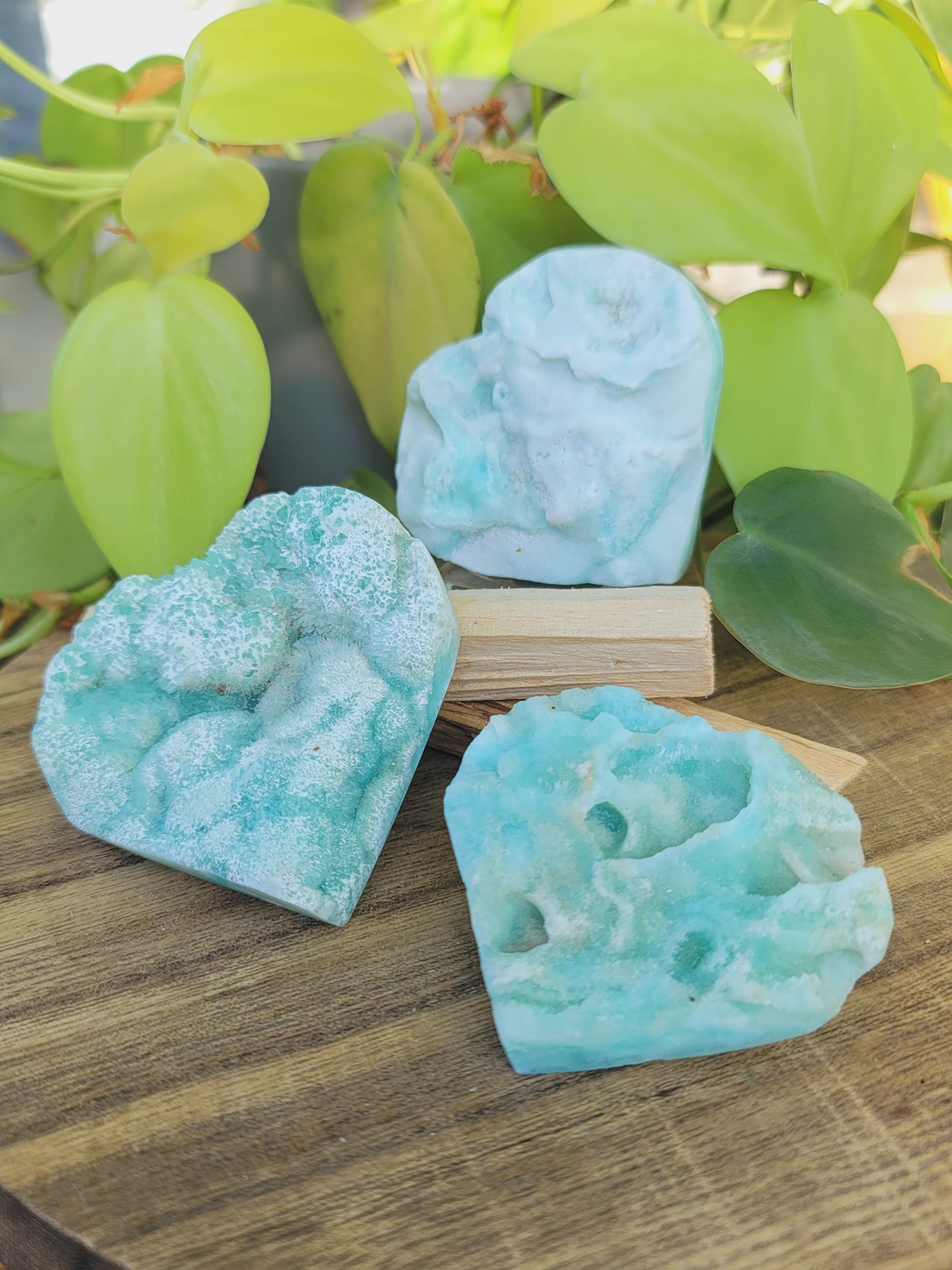 Blue Hemimorphite Druzy Heart for Emotional Healing Communication and High-Vibe Sparkle