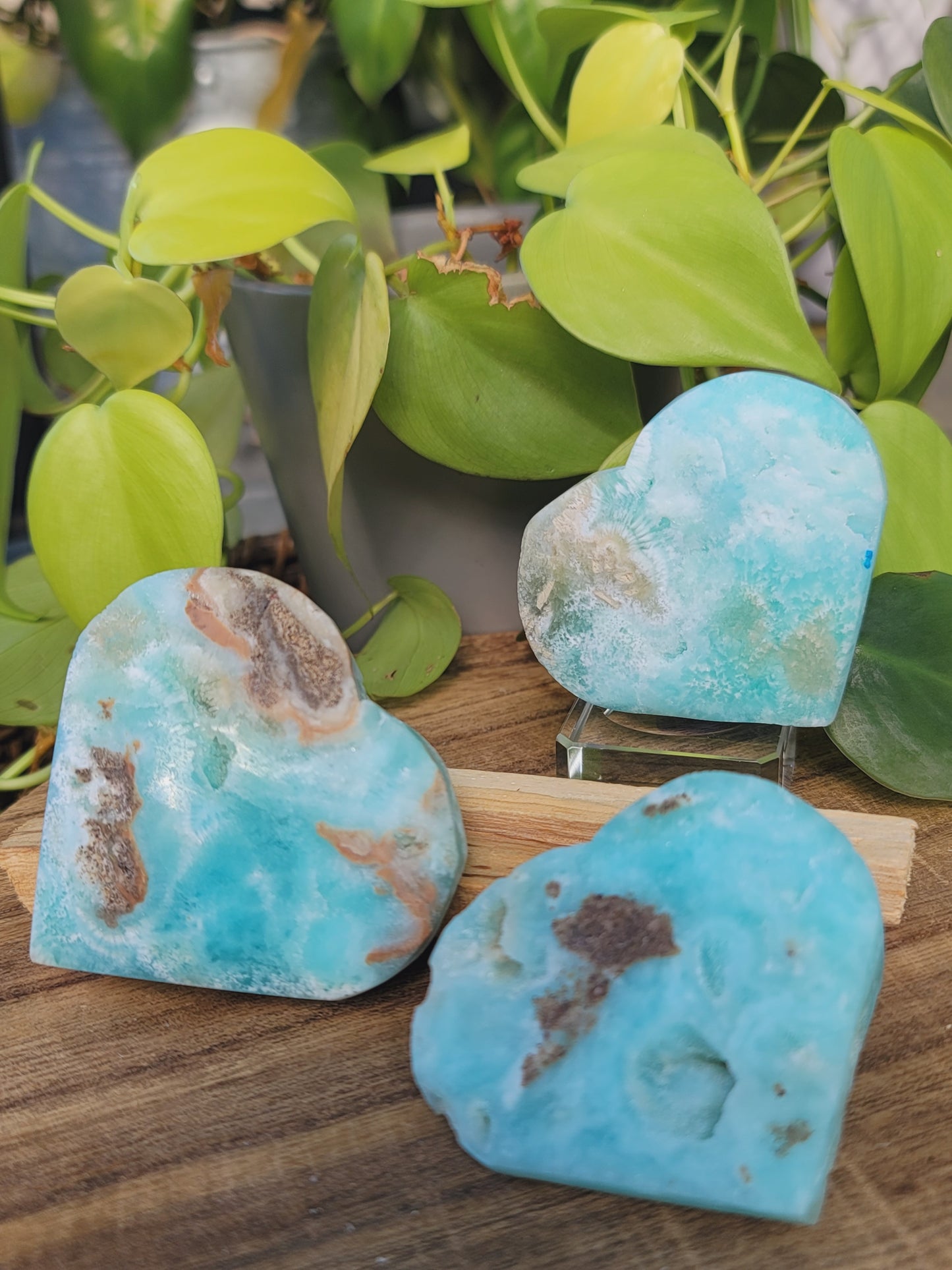 Blue Hemimorphite Druzy Heart for Emotional Healing Communication and High-Vibe Sparkle