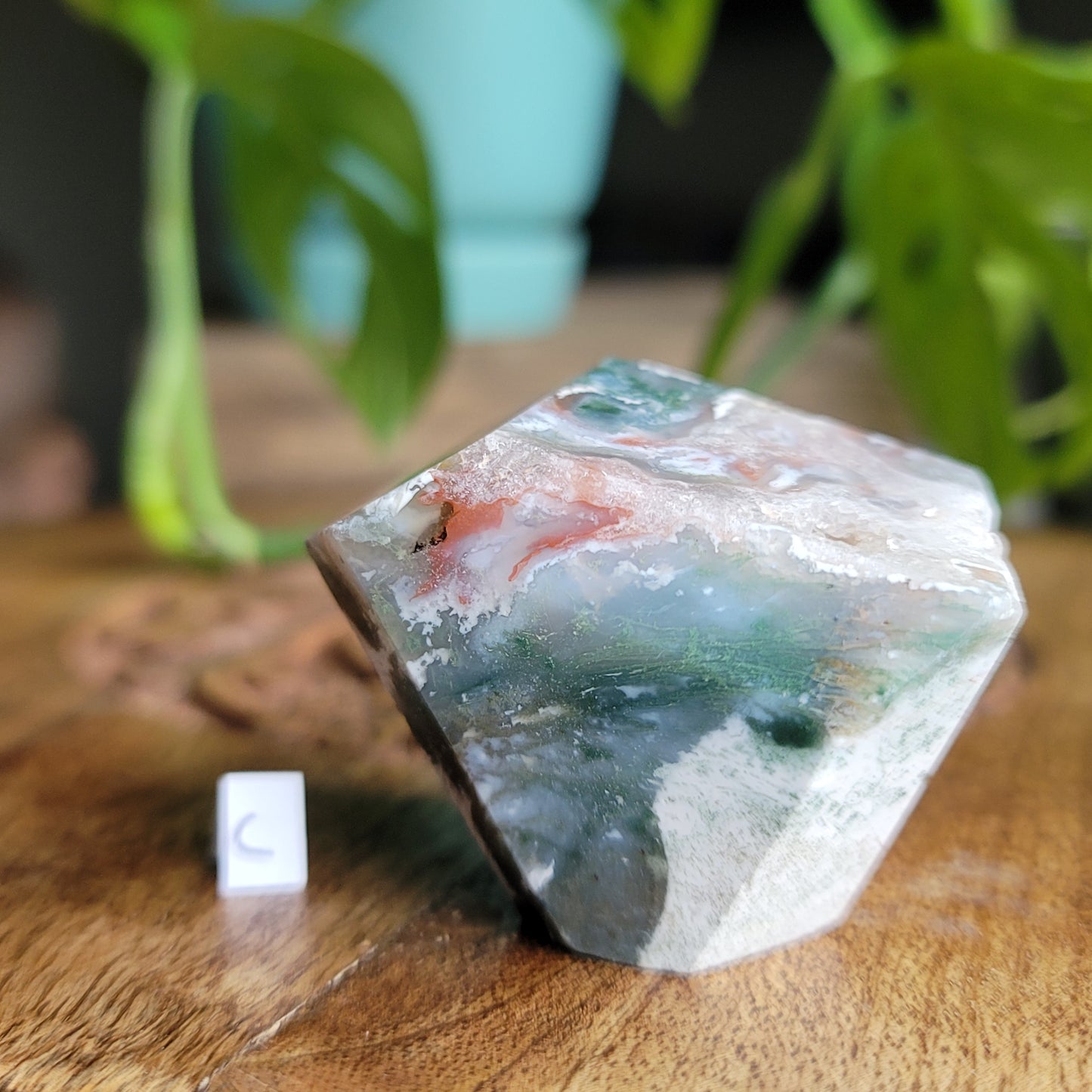 Pink Amethyst & Moss Agate Druzy Freeform – Healing & Spiritual Growth