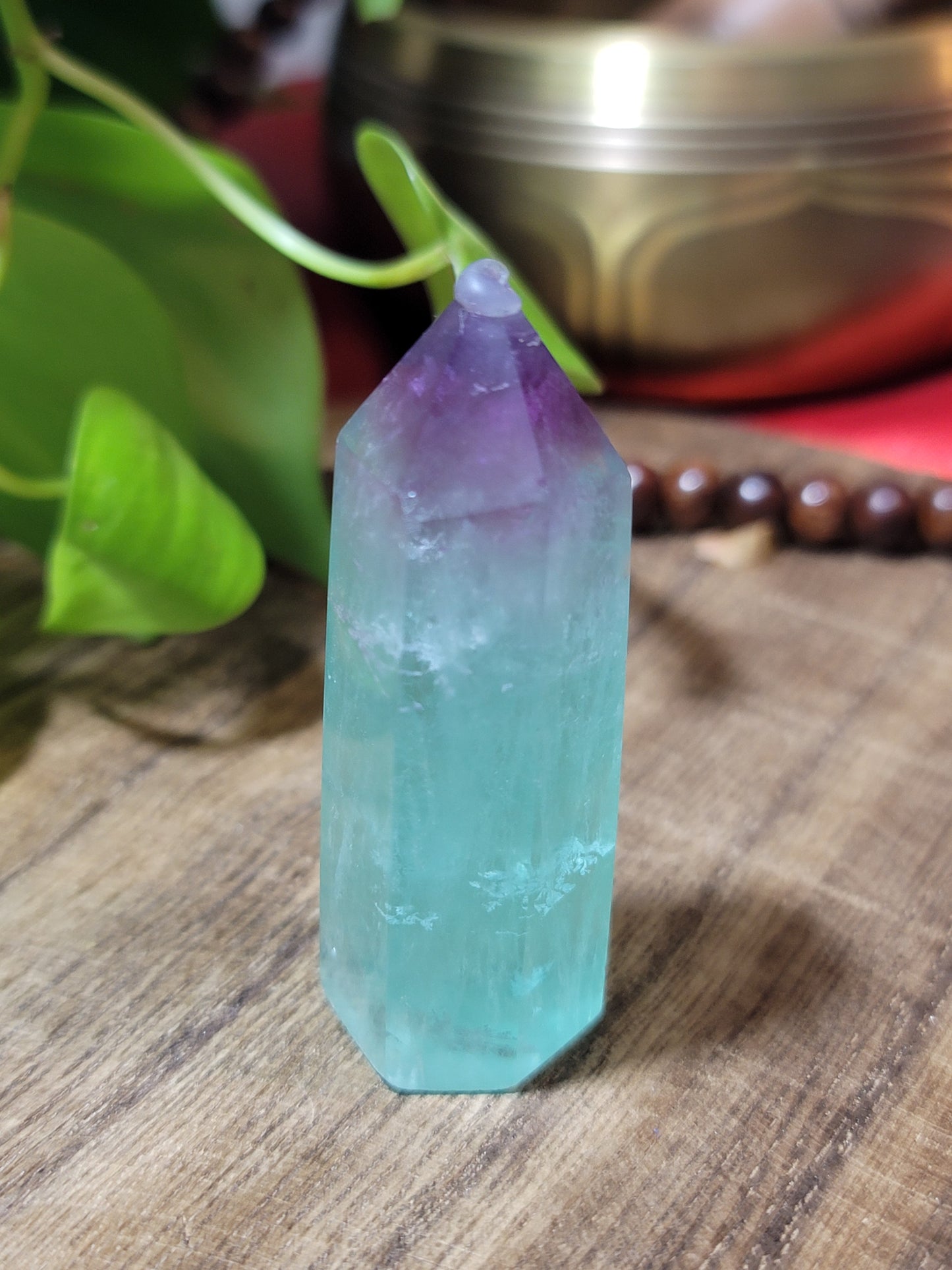 Watermelon Fluorite Point – Emotional Clarity, Alignment & Heart-Driven Focus