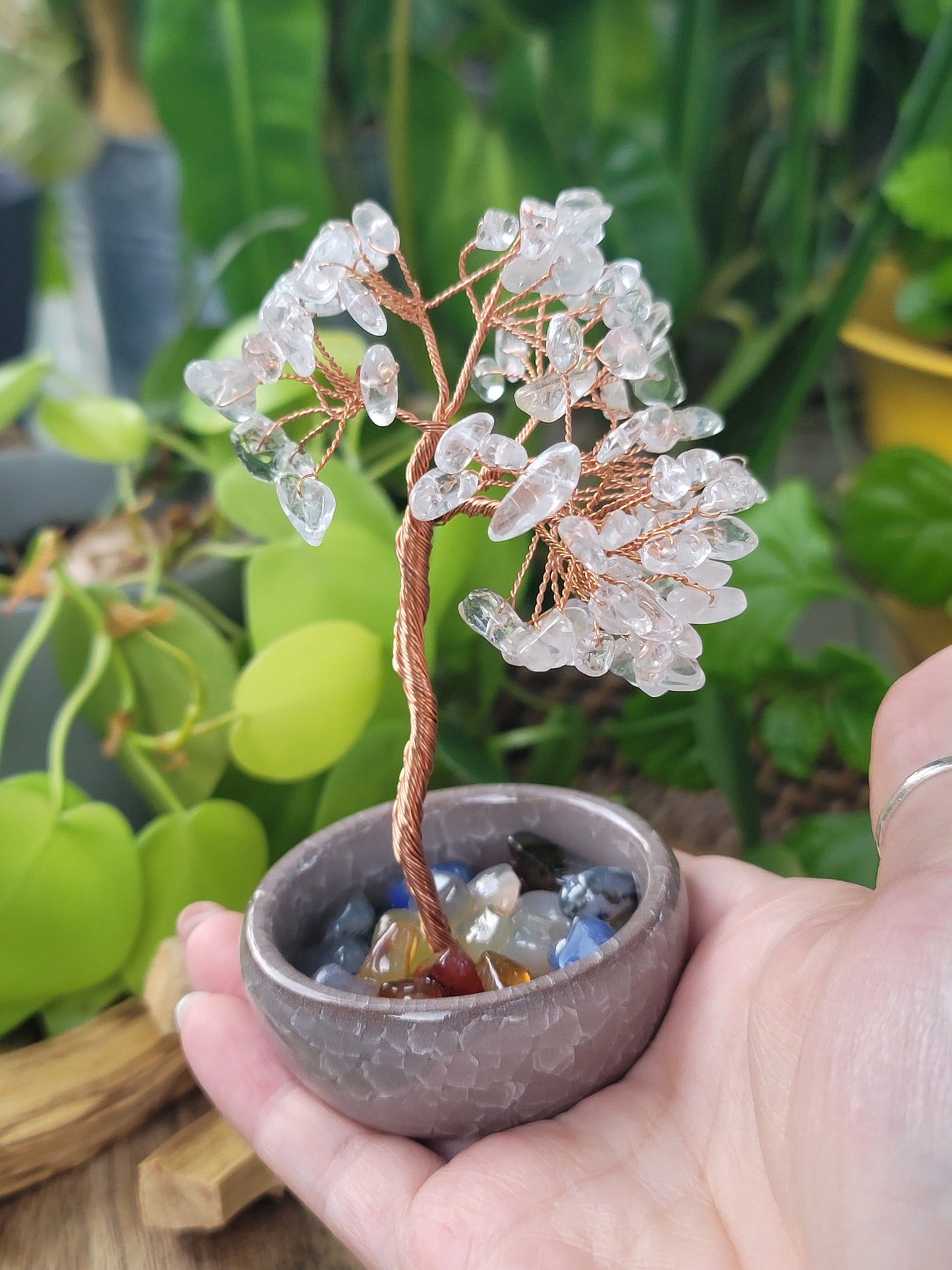 Crystal Tree with Bowl Small Size for Abundance Harmony and Energetic Flow