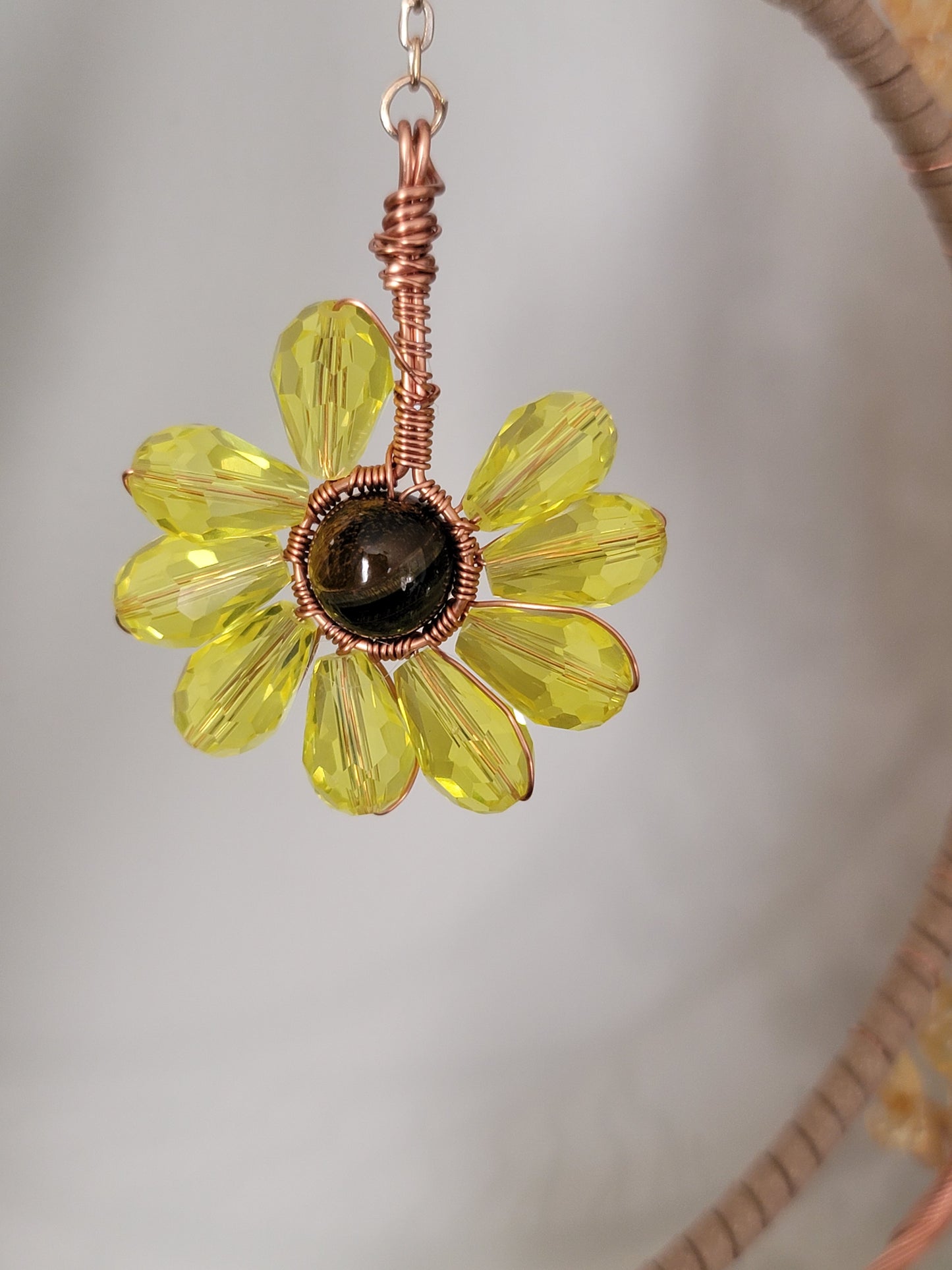 Large Moon Dreamcatcher – Tree of Life with Carnelian, Citrine, Caribbean Calcite or Dyed Howlite