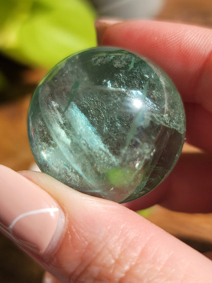 Rainbow Green Fluorite Sphere: Spectrum of Healing Light and Clarity