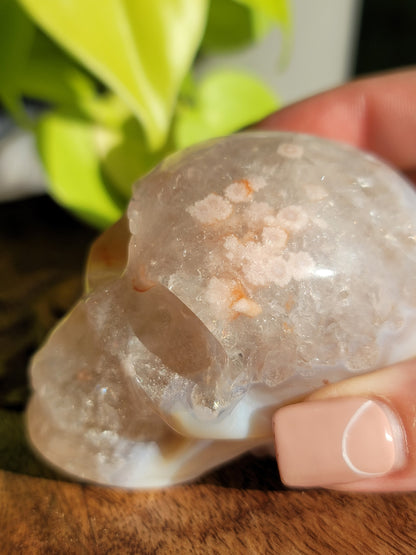 Flower Agate Quartz Skull – Transformation & Spiritual Growth