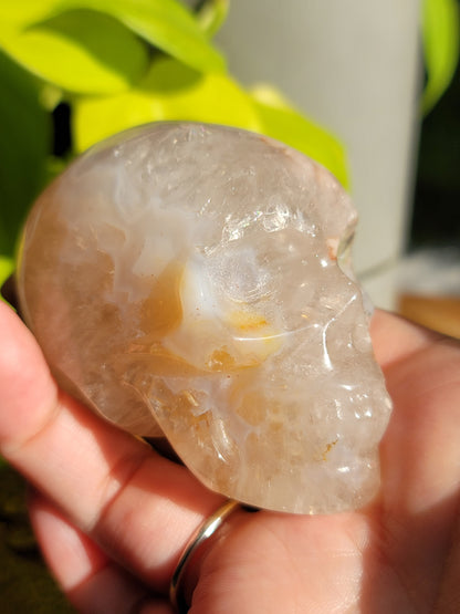 Flower Agate Quartz Skull – Transformation & Spiritual Growth