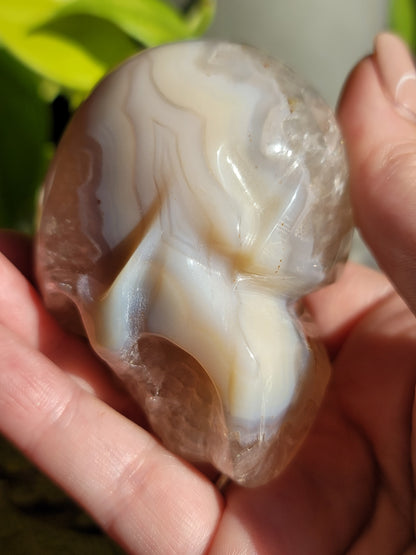 Flower Agate Quartz Skull – Transformation & Spiritual Growth