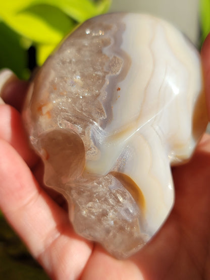 Flower Agate Quartz Skull – Transformation & Spiritual Growth