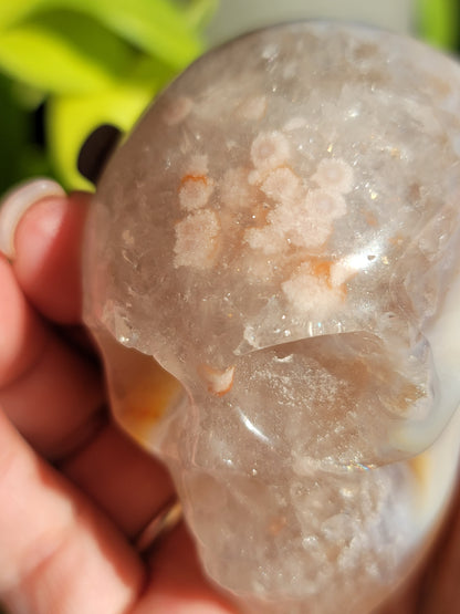 Flower Agate Quartz Skull – Transformation & Spiritual Growth