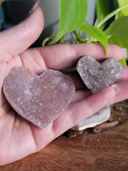 Purple Druzy Heart – Crystal for Intuition, Self-Love & Healing Energy